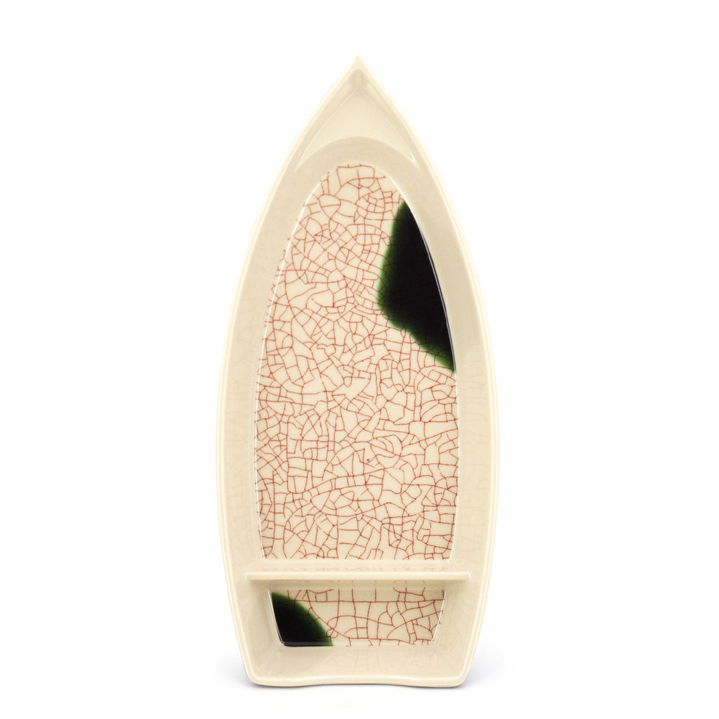 Melamine Sushi Boat Set of 6 – Oribe Beige & Dark Green