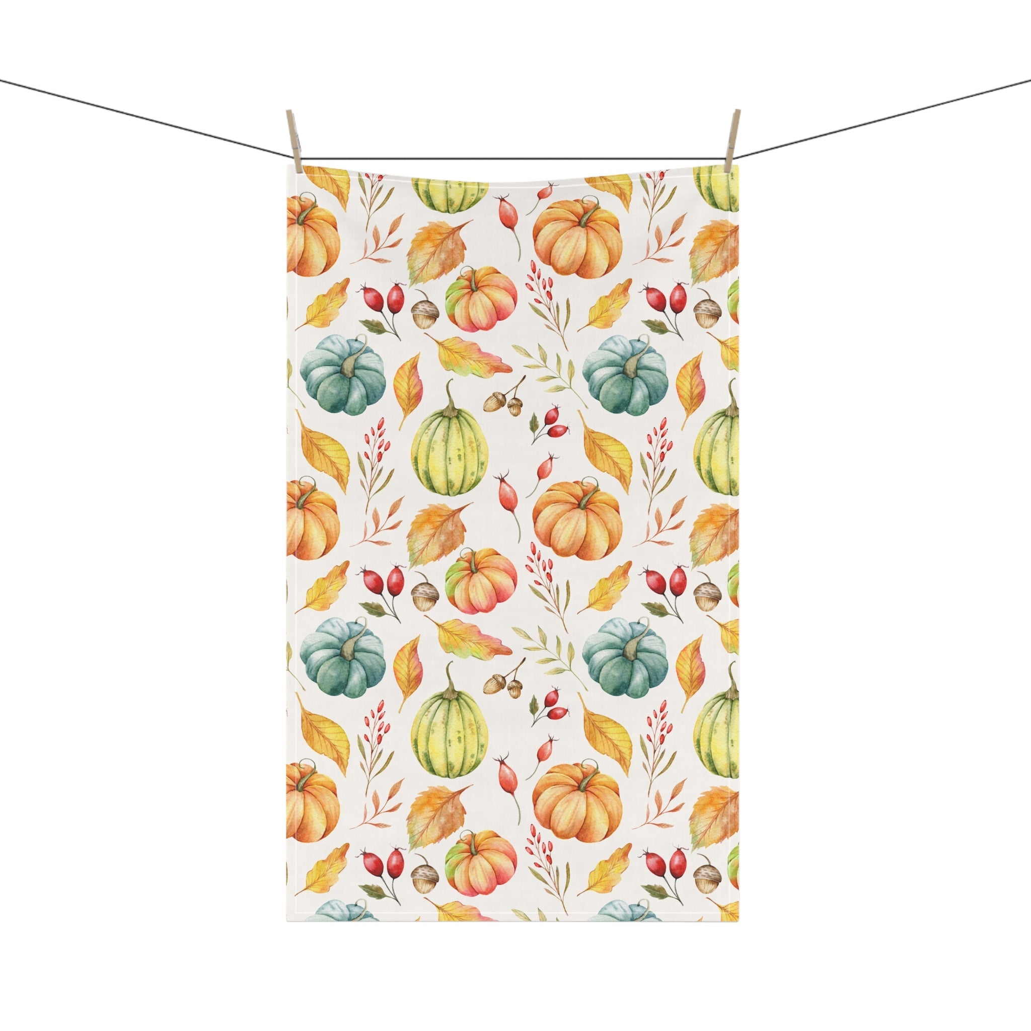 Autumn Harvest Tea Towels | Fall Decor, Kitchen Textile, Thanksgiving, Home Gift, Pumpkin Design