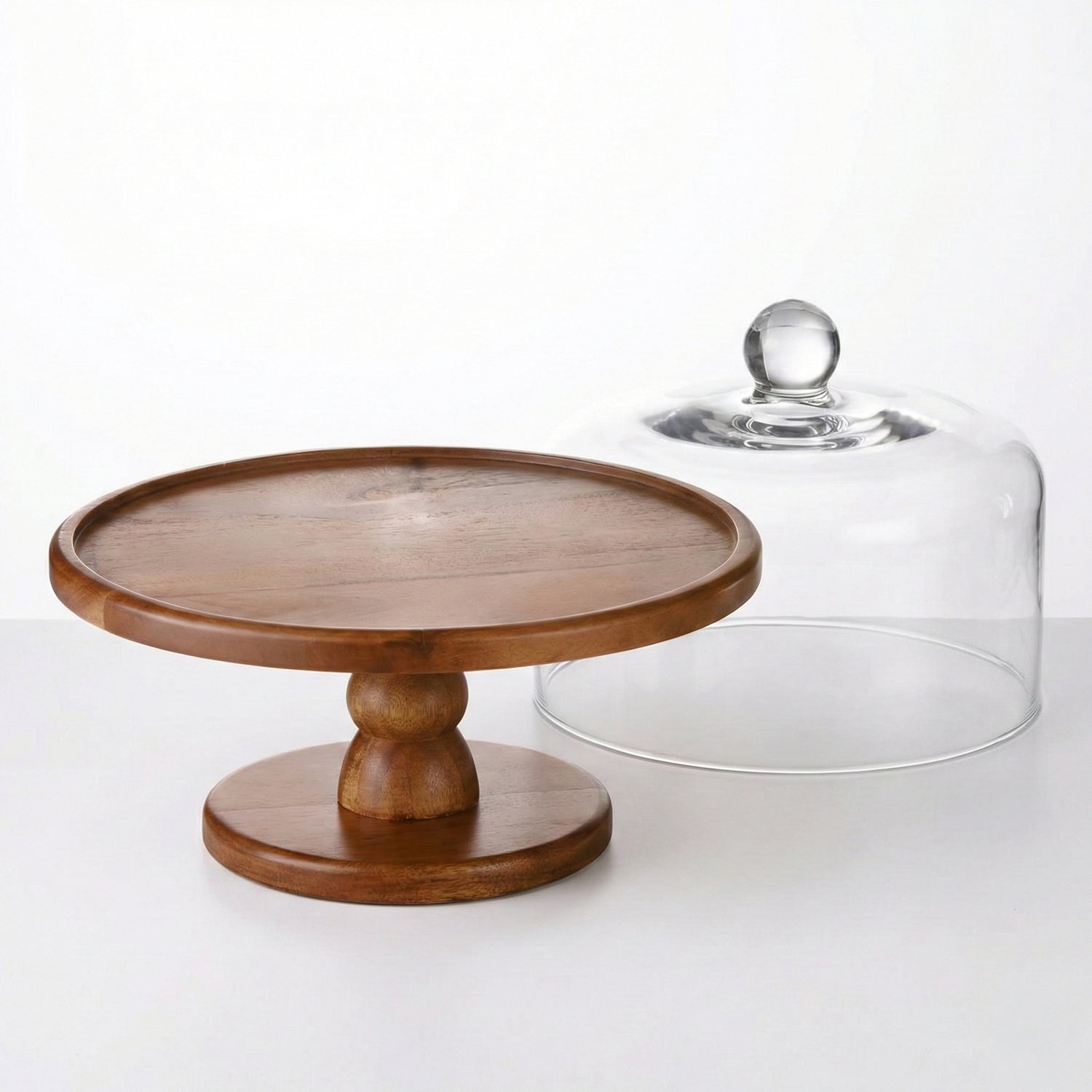 Madera Pedestal Cake Plate 9"D