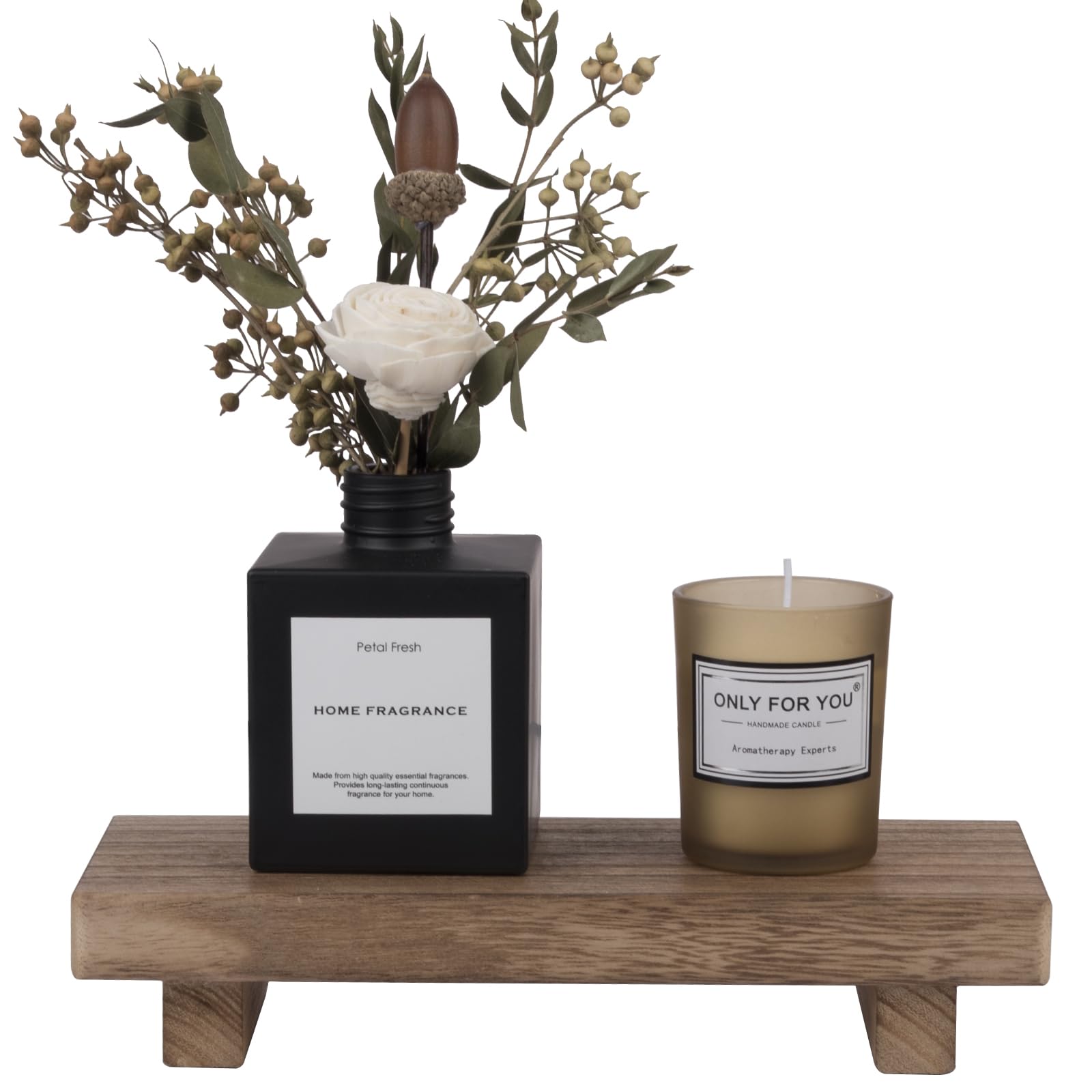 Farmhouse Wooden Tray Pedestal Stand
