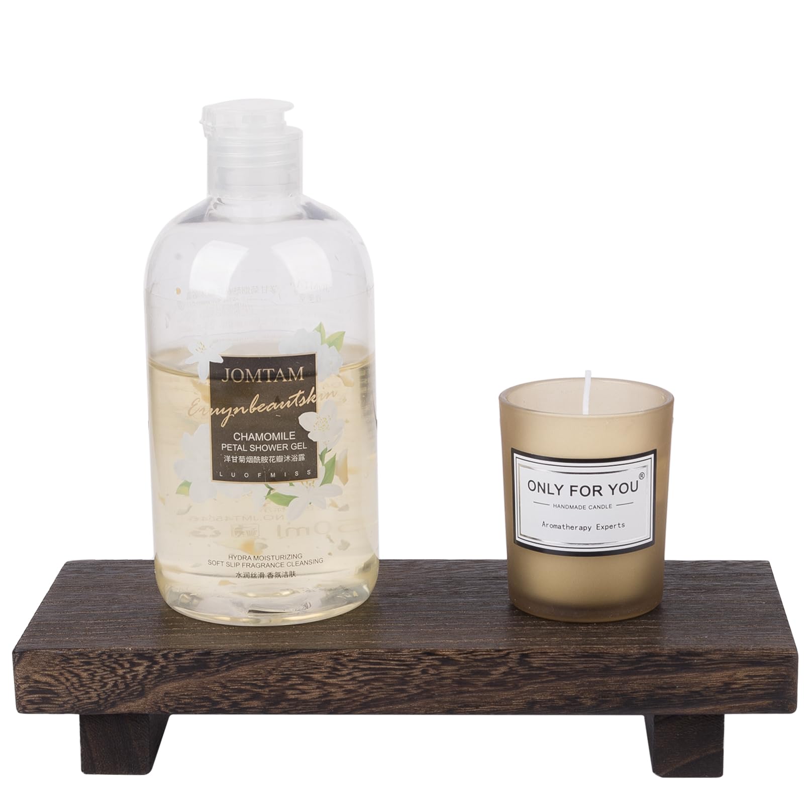 Farmhouse Wooden Tray Pedestal Stand