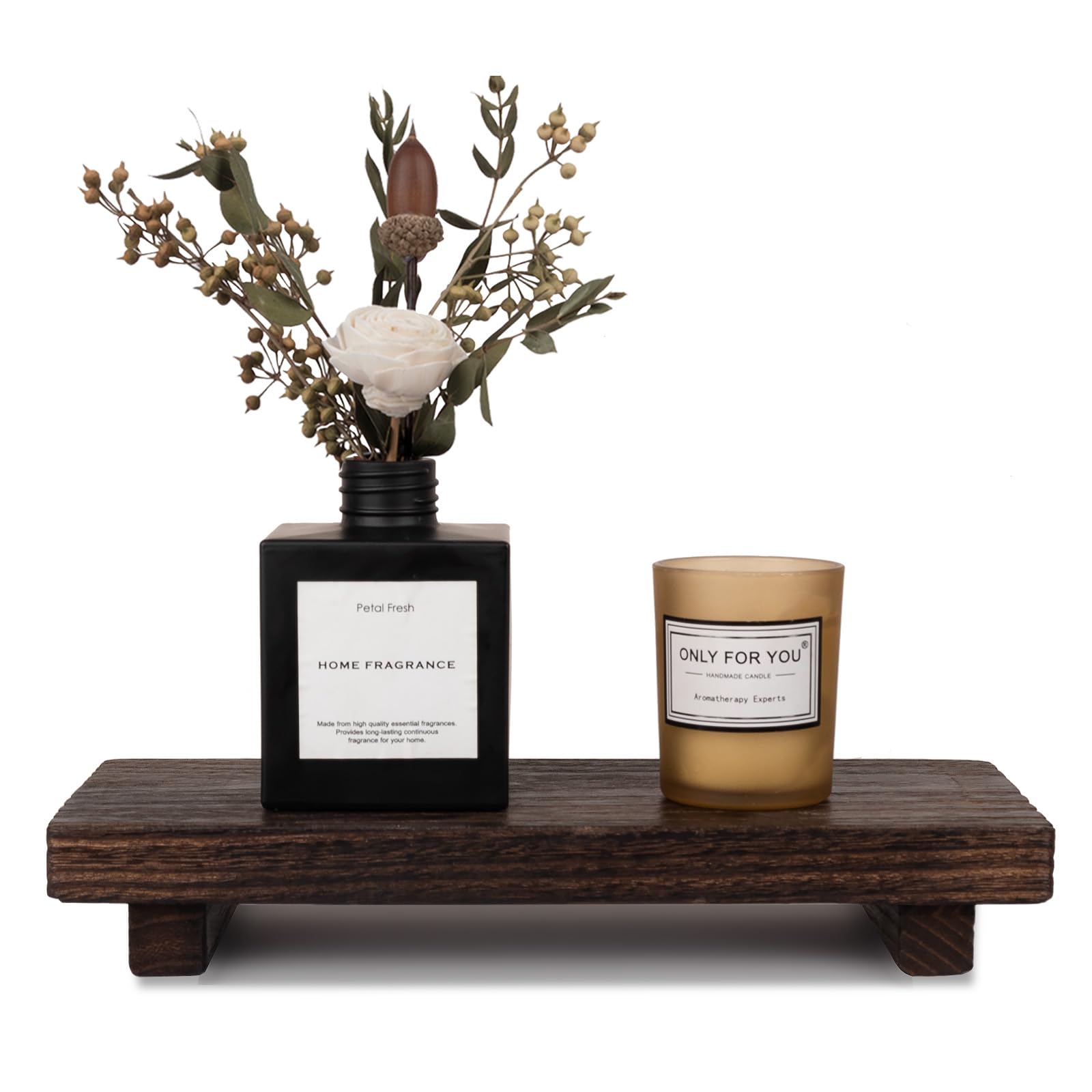 Farmhouse Wooden Tray Pedestal Stand