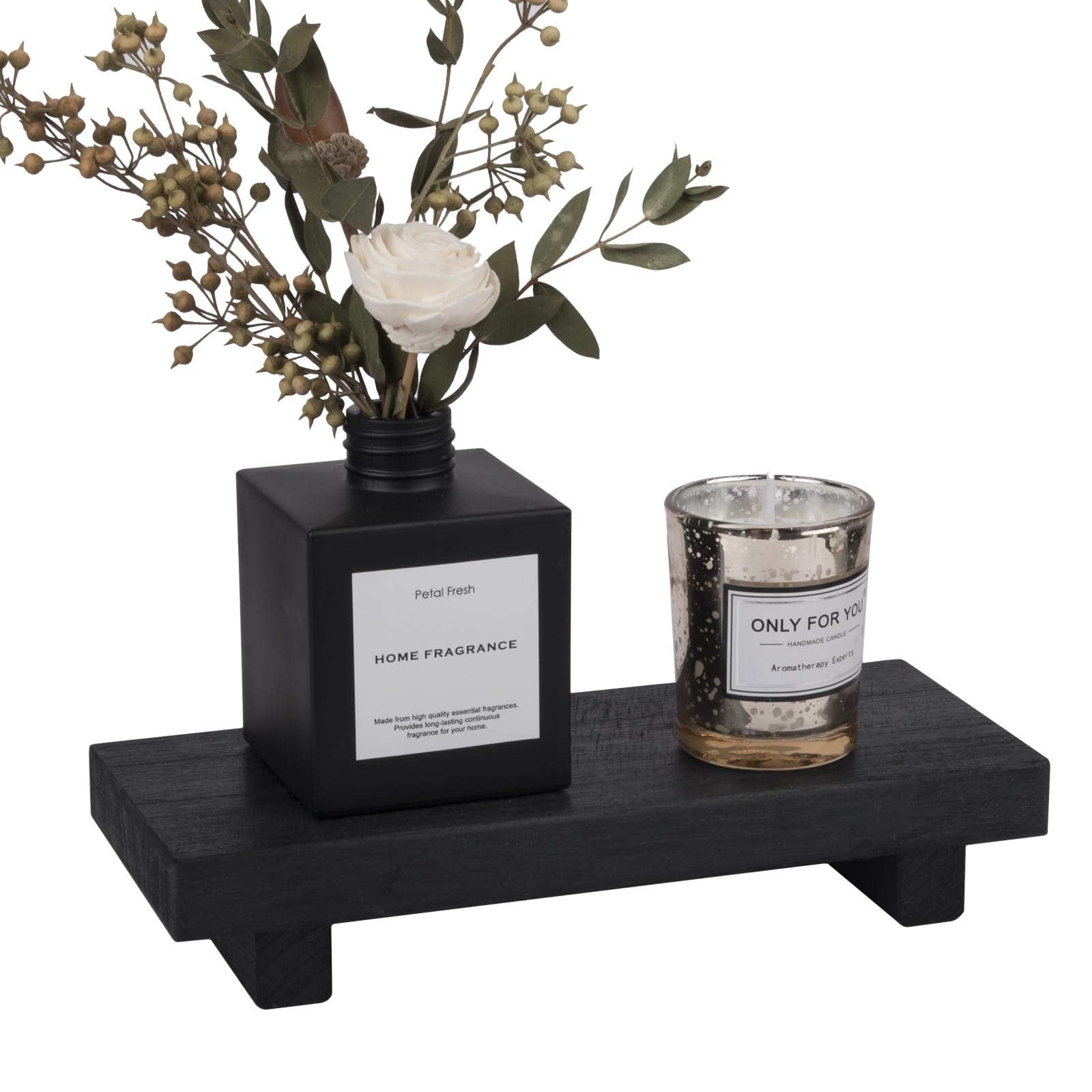 Farmhouse Wooden Tray Pedestal Stand