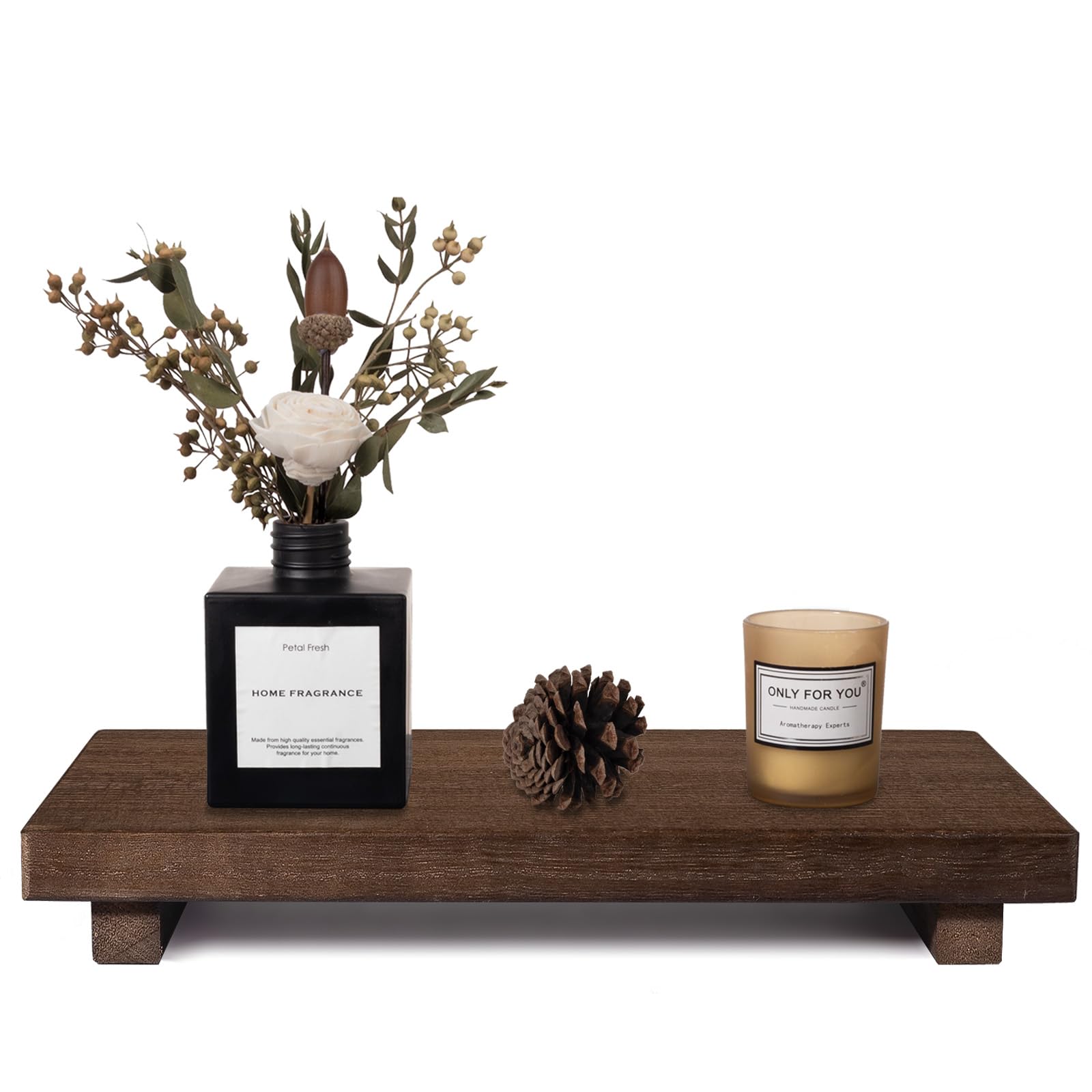Farmhouse Wooden Tray Pedestal Stand