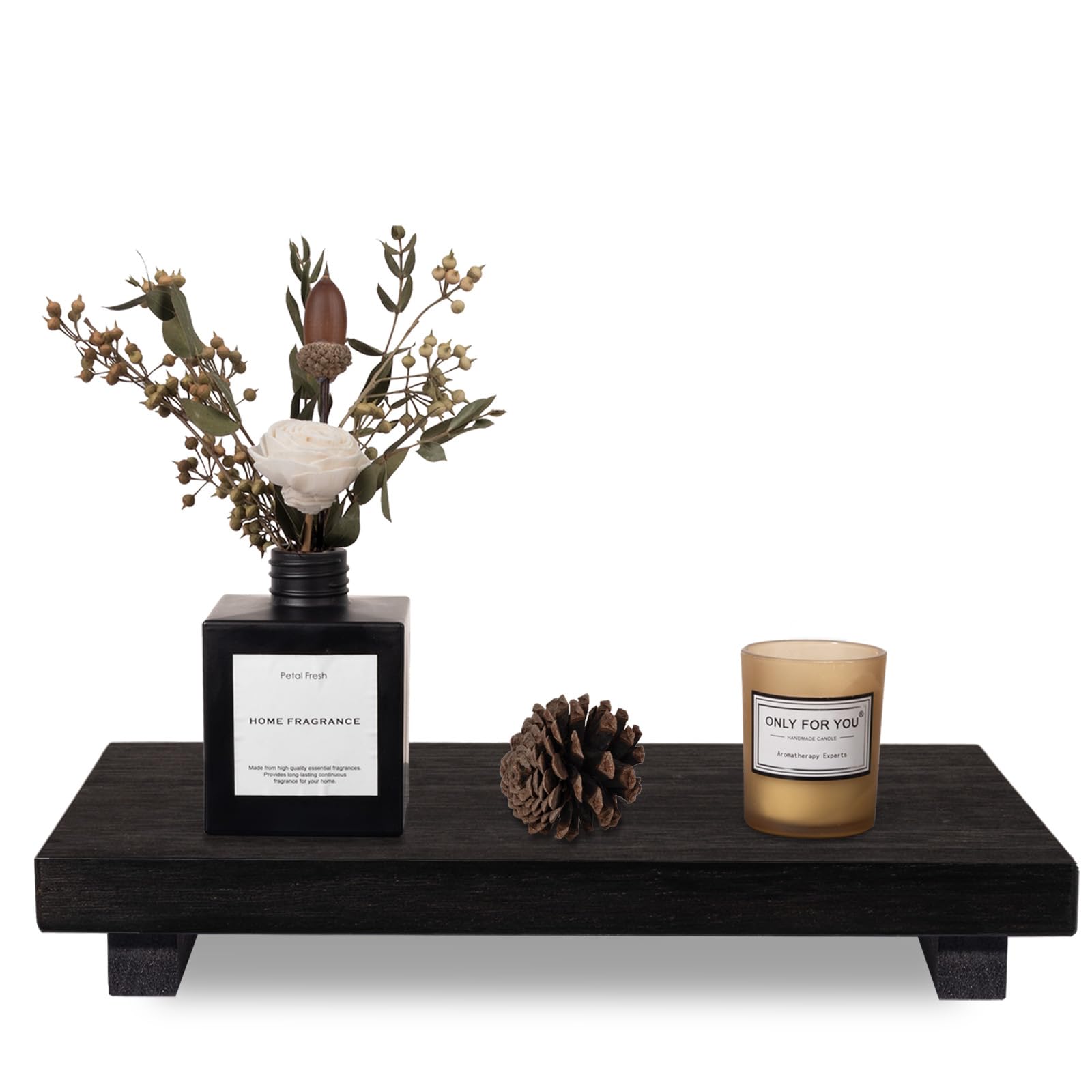 Farmhouse Wooden Tray Pedestal Stand