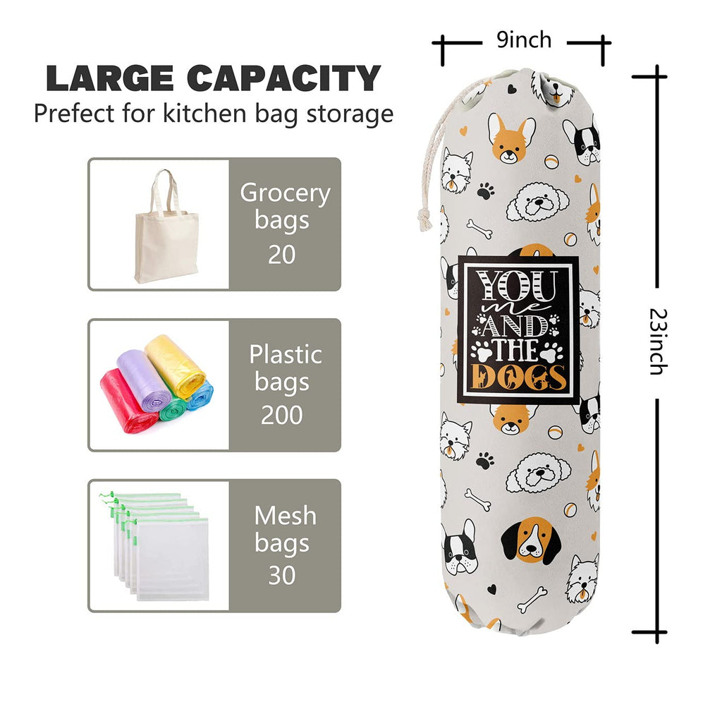 THE BAG BAG Plastic Bag Holder, Black and White Buffalo