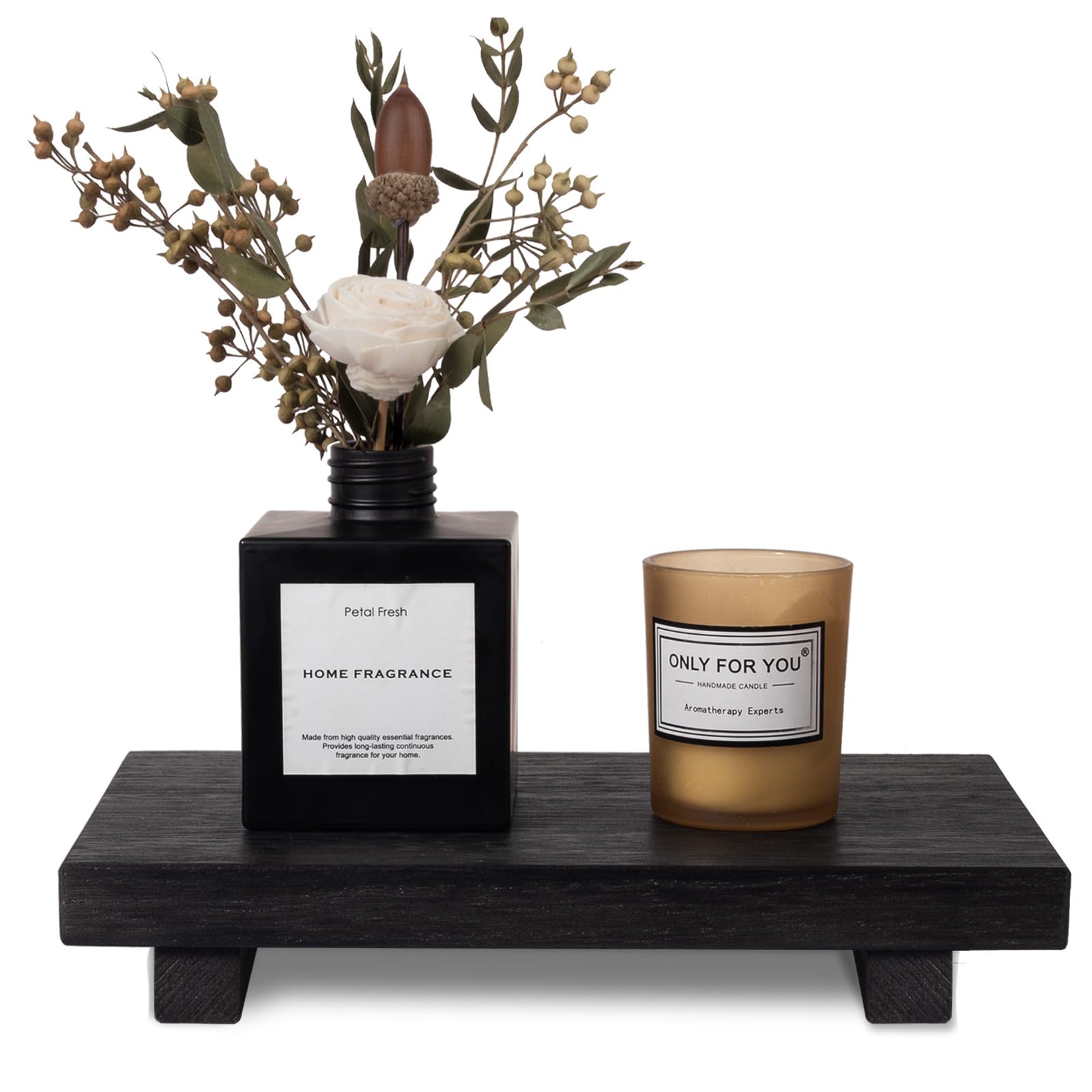 Farmhouse Wooden Tray Pedestal Stand
