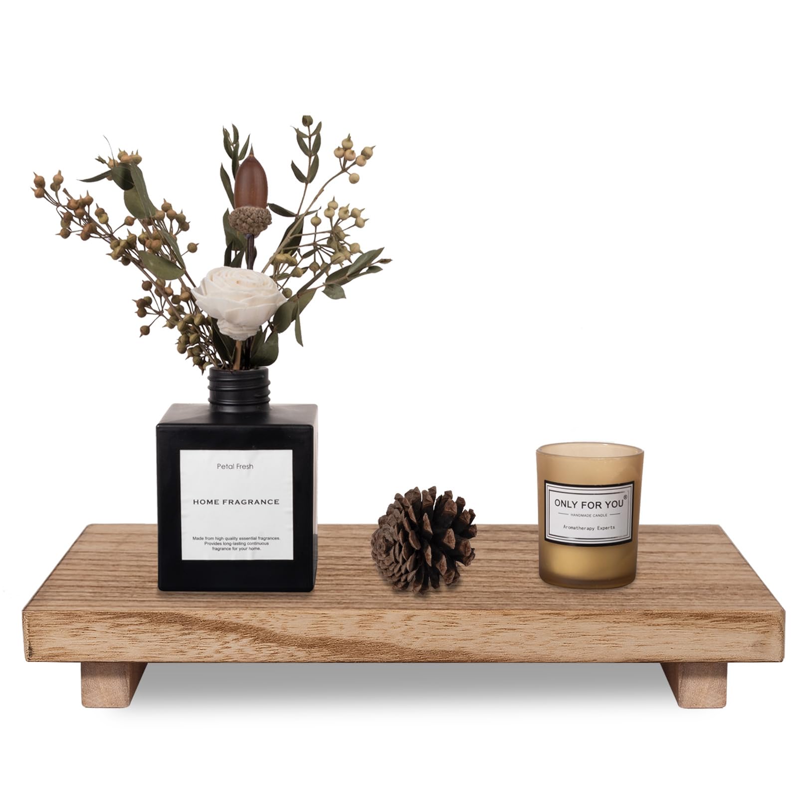 Farmhouse Wooden Tray Pedestal Stand