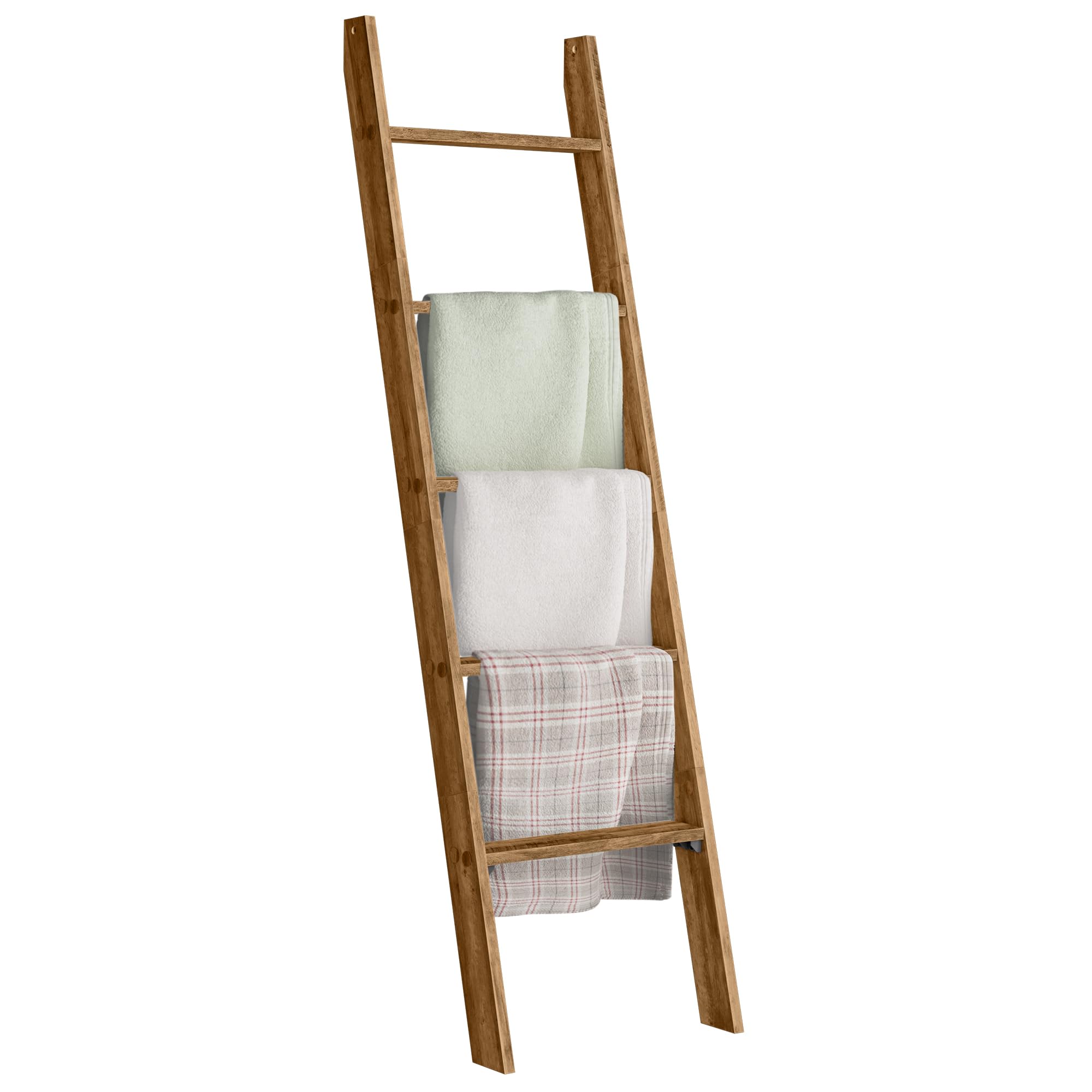 VASAGLE Custos Collection - Blanket Ladder Decorative Farmhouse for the Living Room, 5-Tier Ladder Shelf