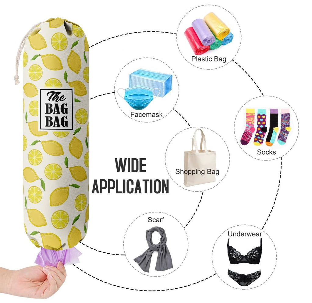 THE BAG BAG Plastic Bag Holder, Black and White Buffalo