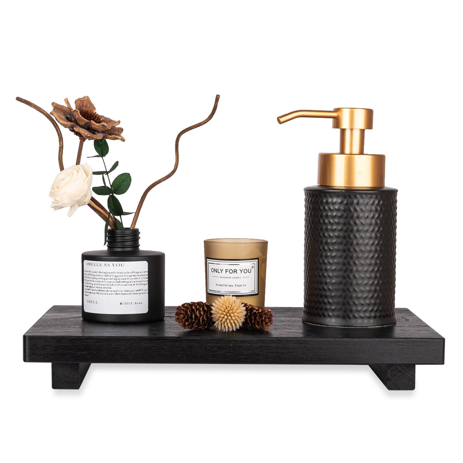 Farmhouse Wooden Tray Pedestal Stand