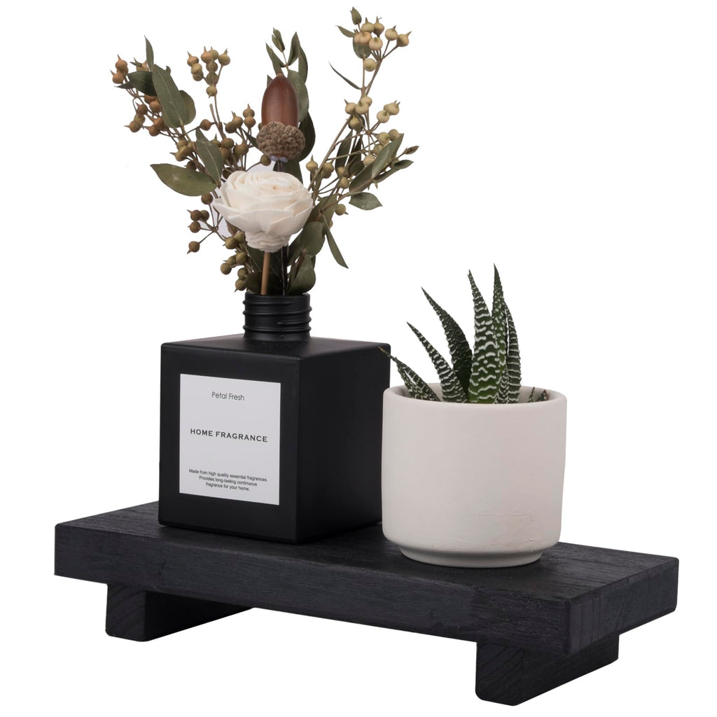 Farmhouse Wooden Tray Pedestal Stand