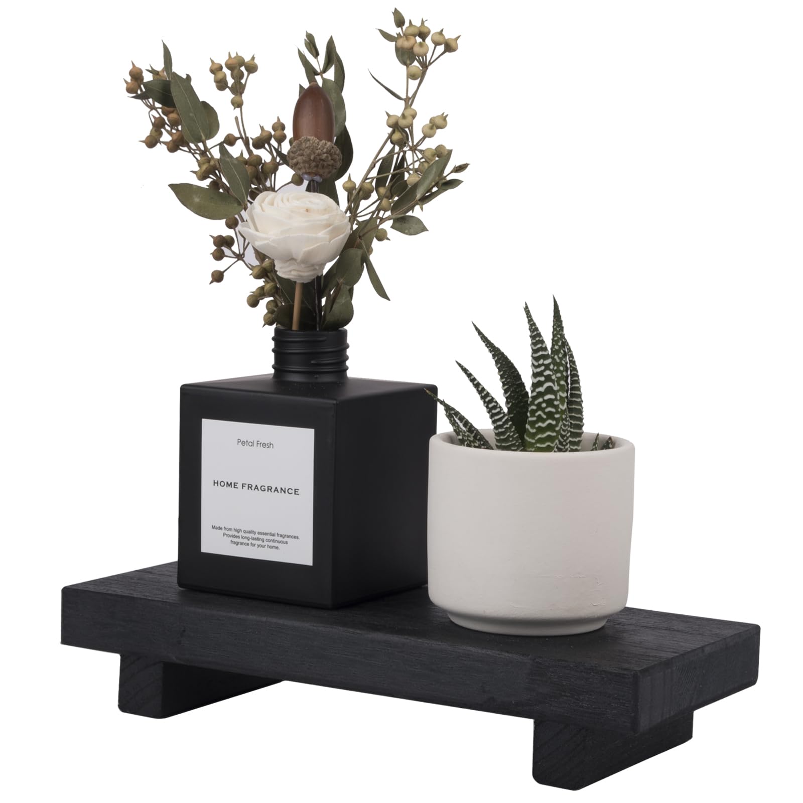 Farmhouse Wooden Tray Pedestal Stand