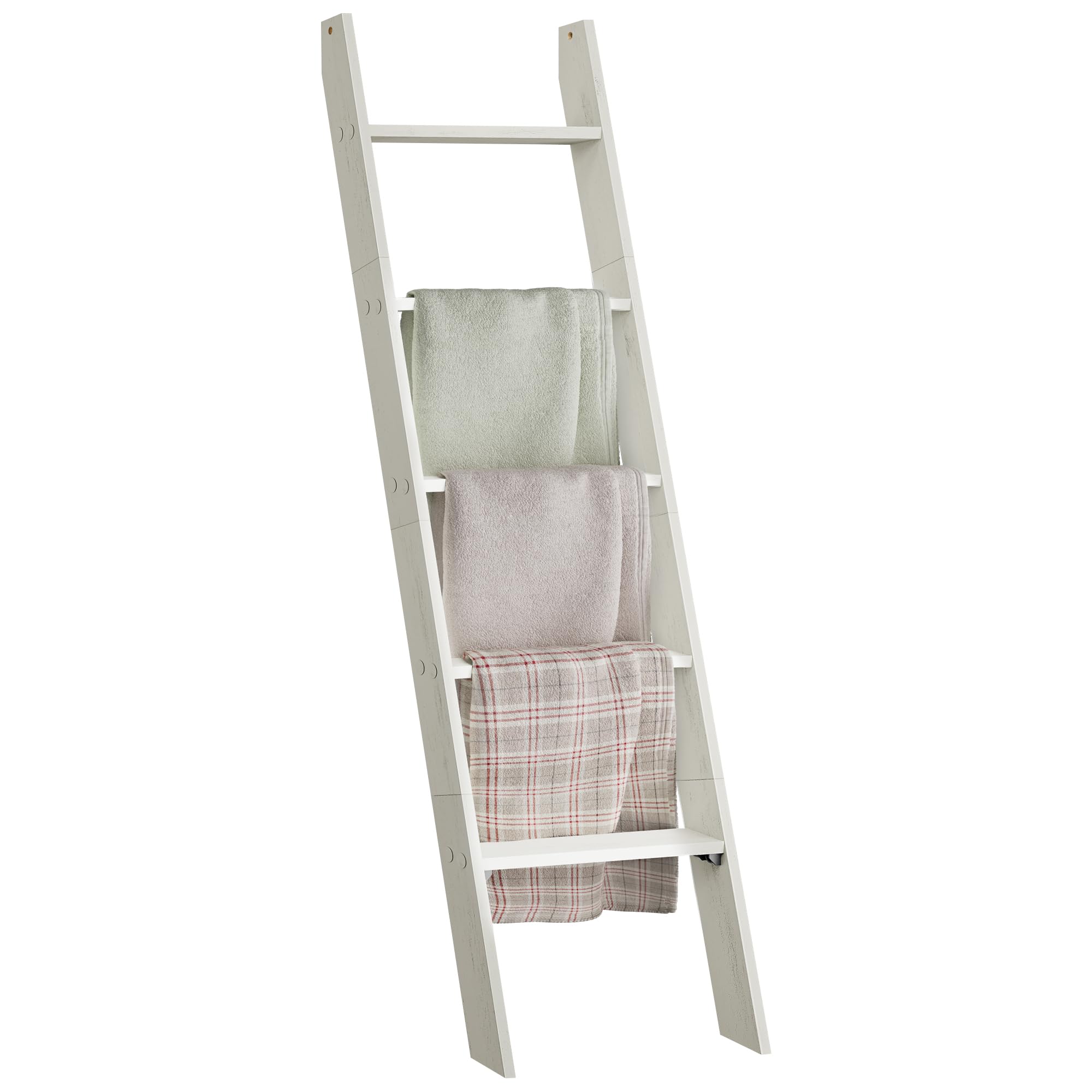 VASAGLE Custos Collection - Blanket Ladder Decorative Farmhouse for the Living Room, 5-Tier Ladder Shelf