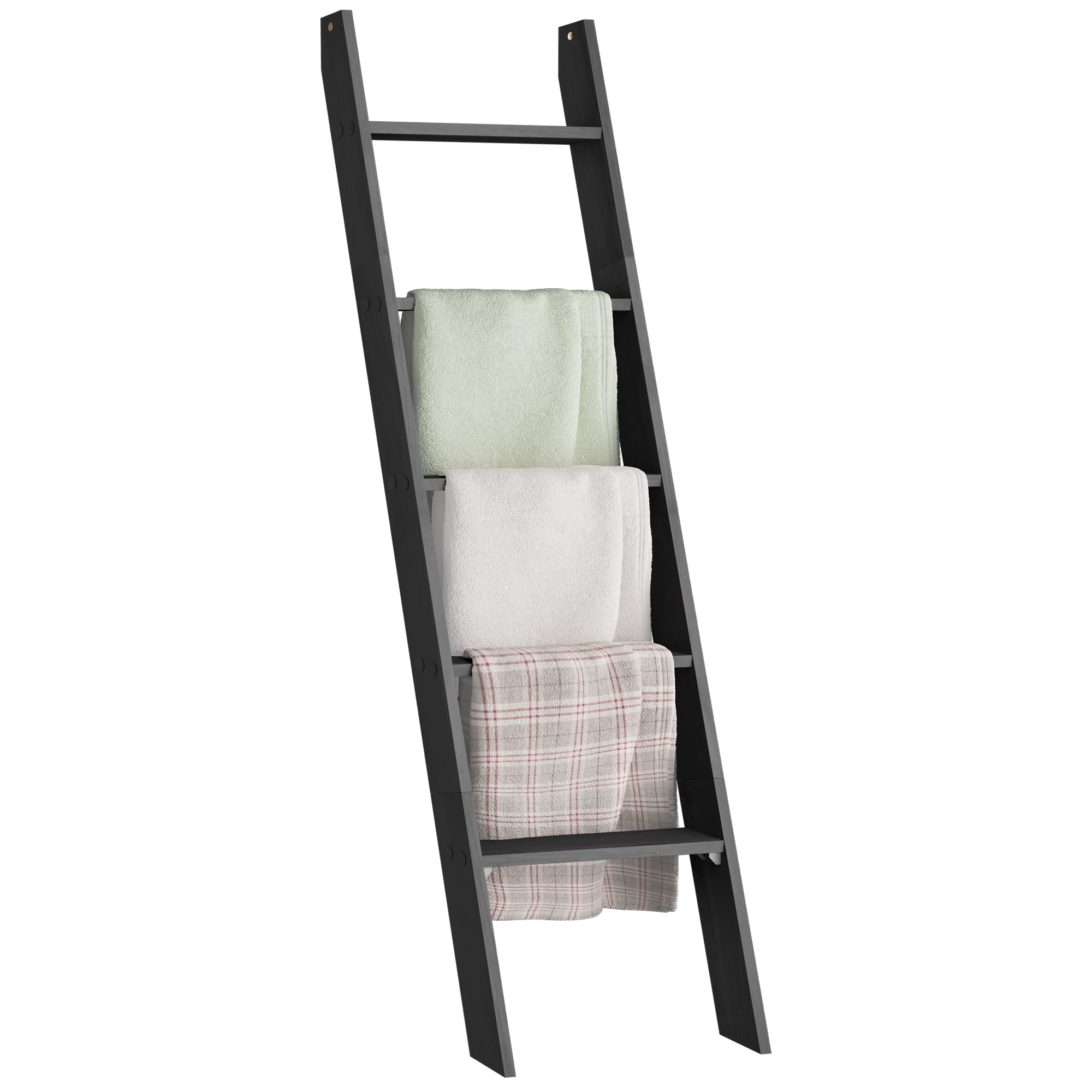 VASAGLE Custos Collection - Blanket Ladder Decorative Farmhouse for the Living Room, 5-Tier Ladder Shelf