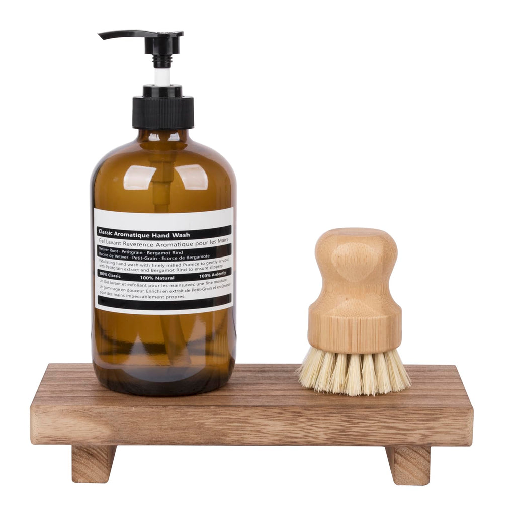 Farmhouse Wooden Tray Pedestal Stand