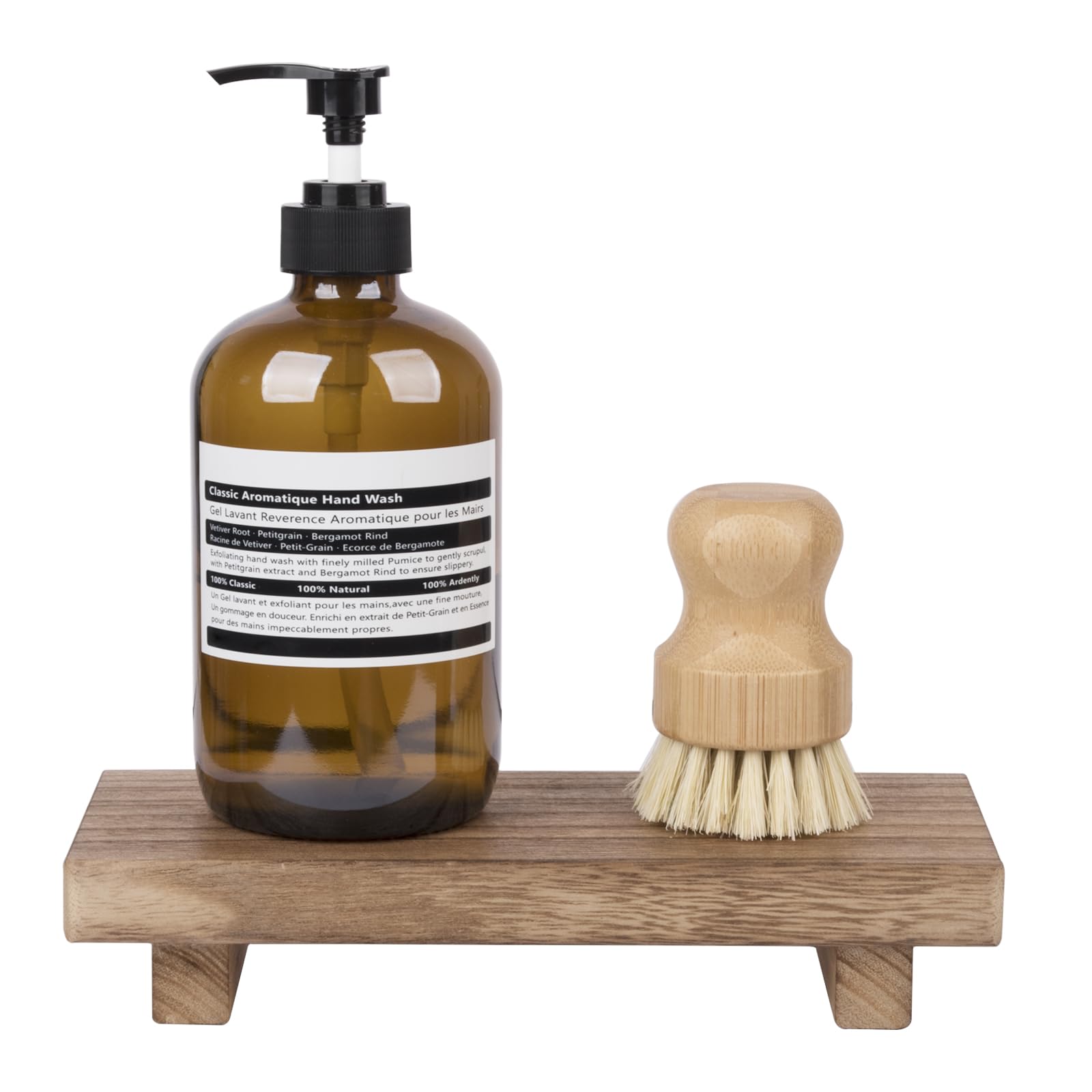 Farmhouse Wooden Tray Pedestal Stand