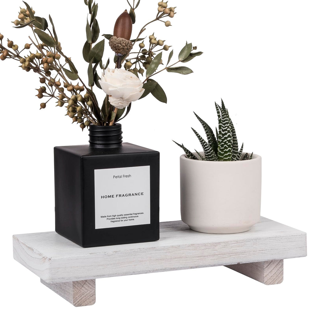 Farmhouse Wooden Tray Pedestal Stand