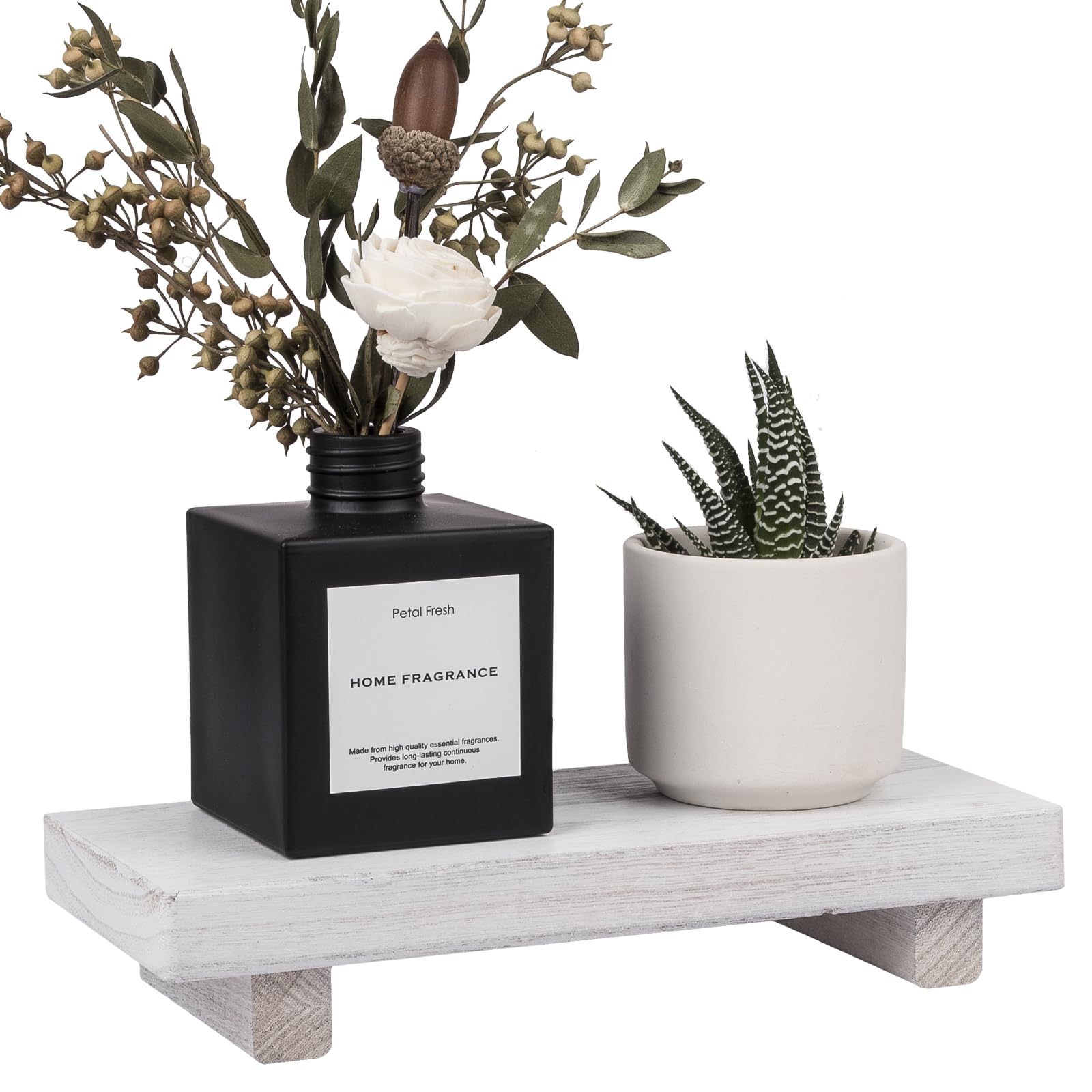 Farmhouse Wooden Tray Pedestal Stand