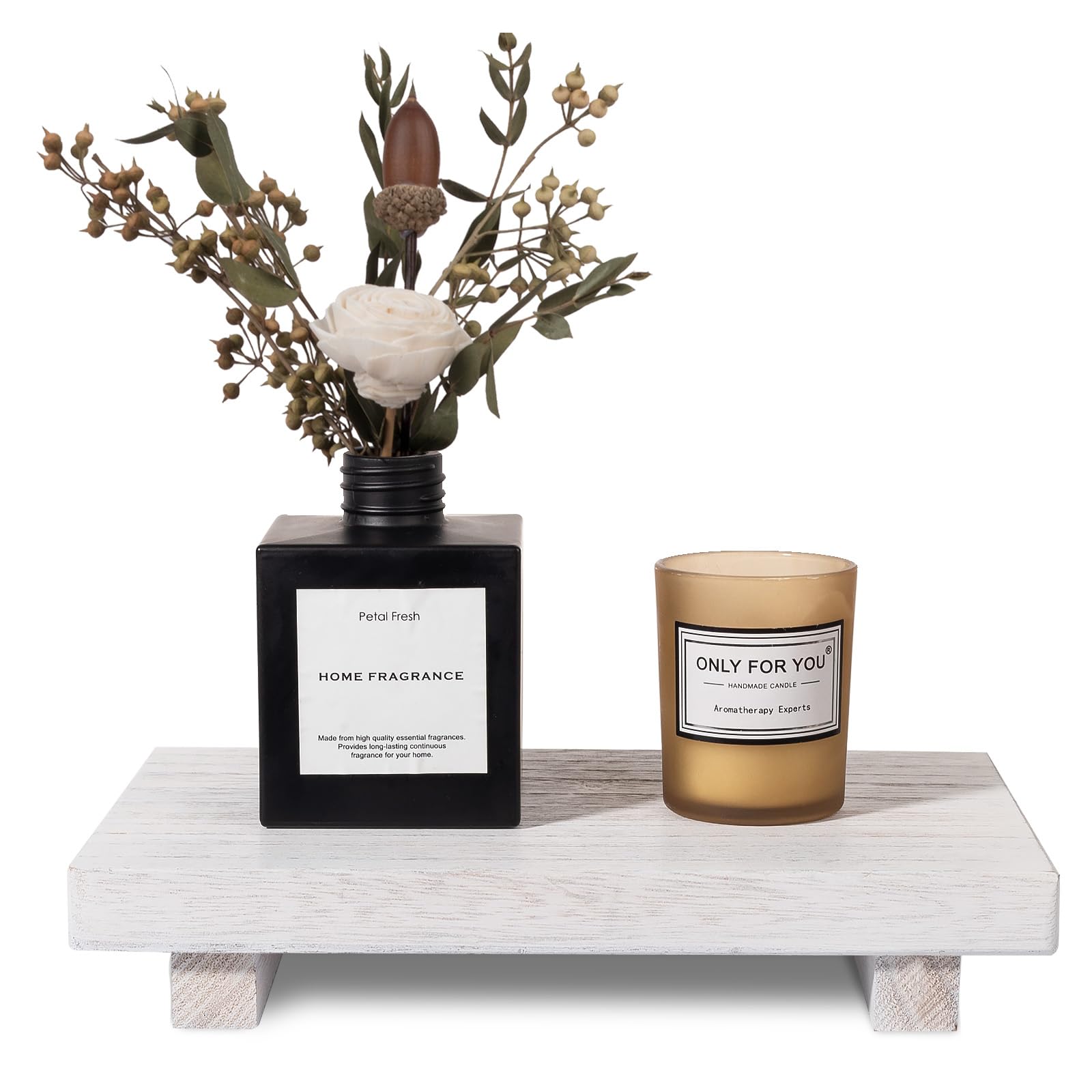 Farmhouse Wooden Tray Pedestal Stand