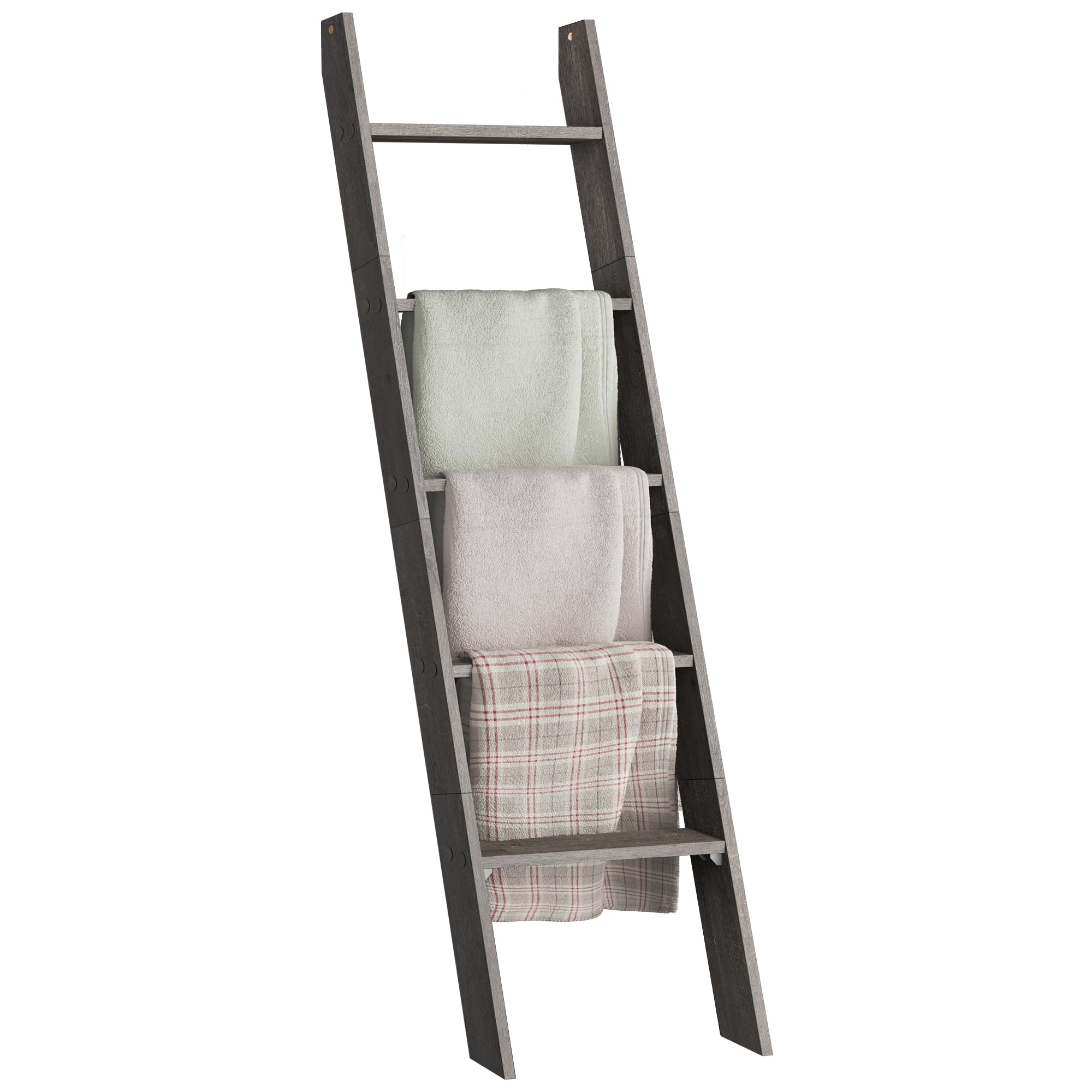 VASAGLE Custos Collection - Blanket Ladder Decorative Farmhouse for the Living Room, 5-Tier Ladder Shelf