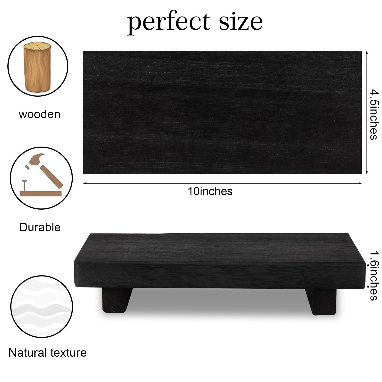 Farmhouse Wooden Tray Pedestal Stand