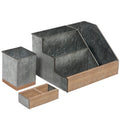 HBCY Creations Rustic Wooden Desk Organizer Set, 3-Piece