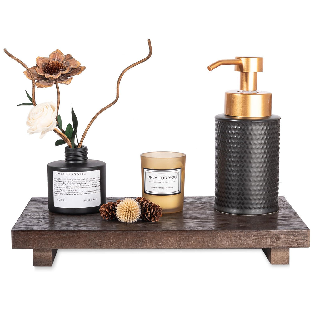 Farmhouse Wooden Tray Pedestal Stand