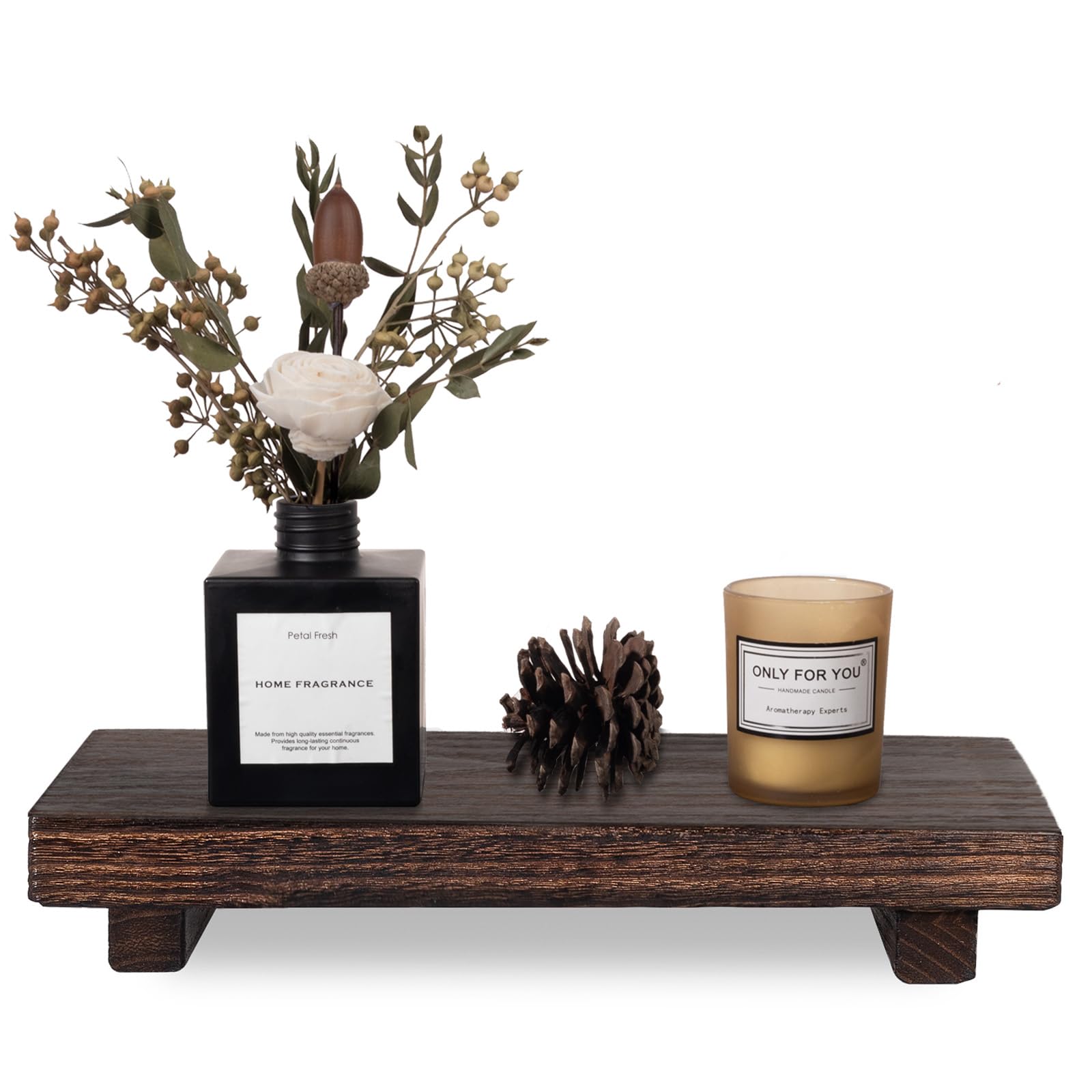 Farmhouse Wooden Tray Pedestal Stand
