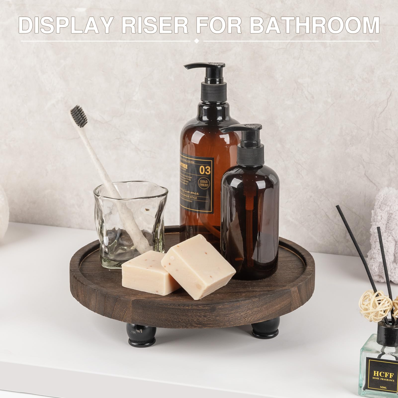 Tikea Hexagonal Wood Riser for Display