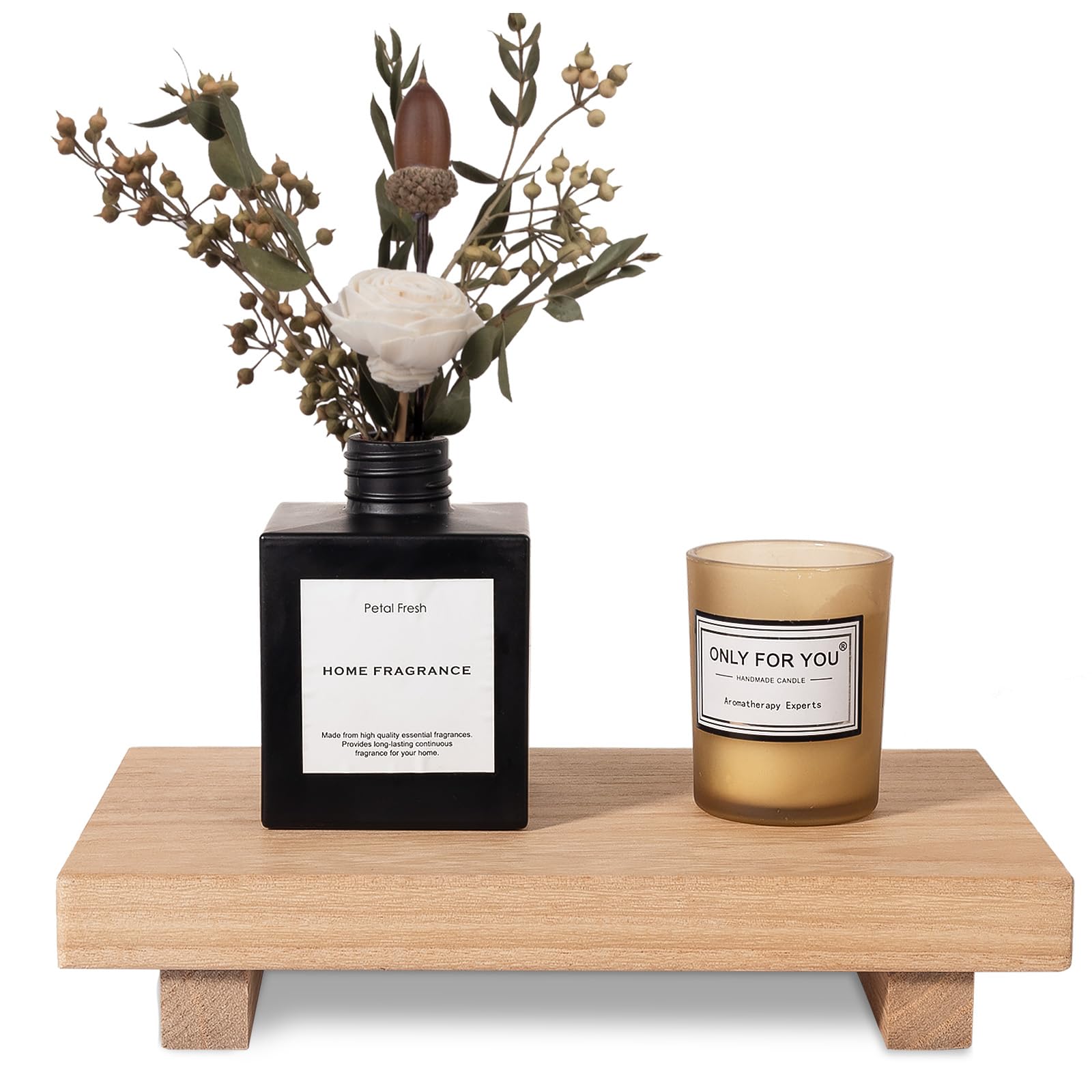 Farmhouse Wooden Tray Pedestal Stand