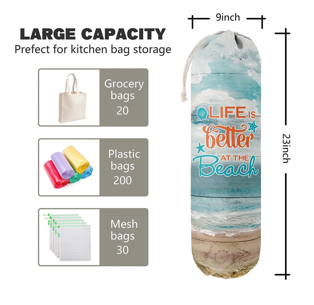 THE BAG BAG Plastic Bag Holder, Black and White Buffalo