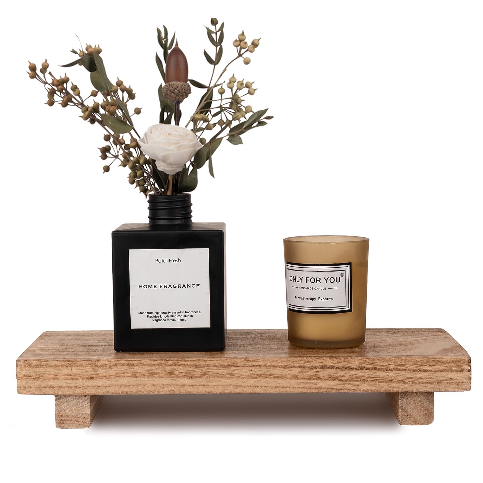 Farmhouse Wooden Tray Pedestal Stand