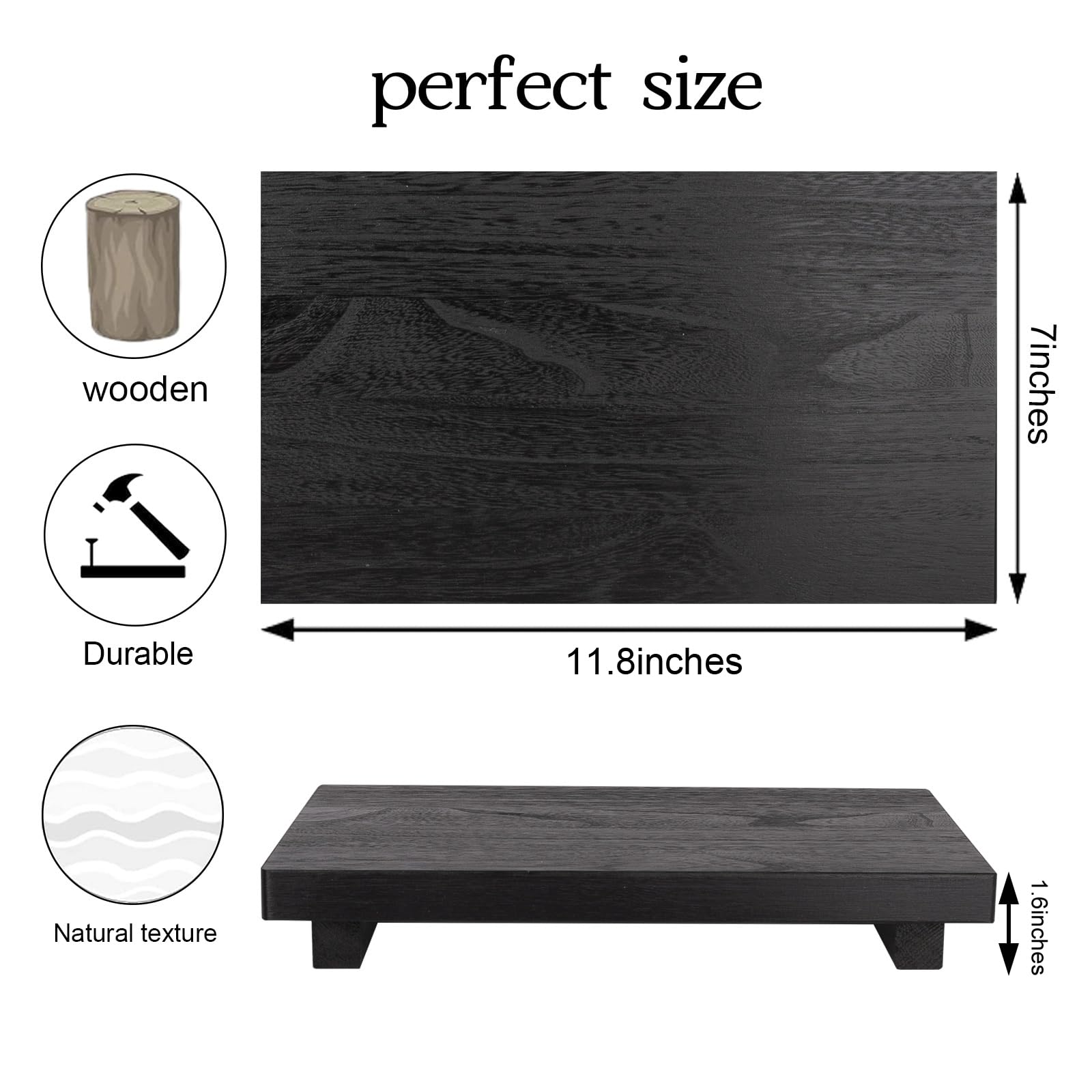 Farmhouse Wooden Tray Pedestal Stand
