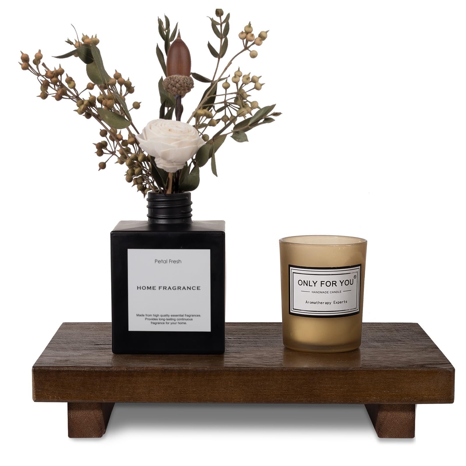 Farmhouse Wooden Tray Pedestal Stand