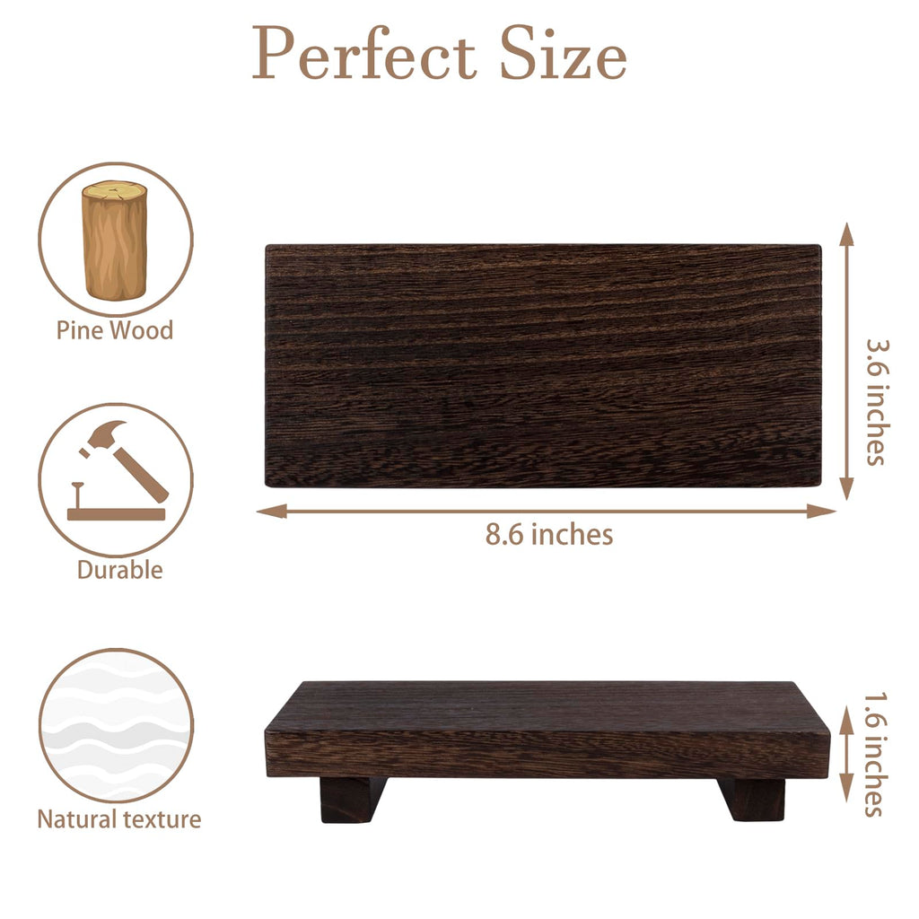 Farmhouse Wooden Tray Pedestal Stand