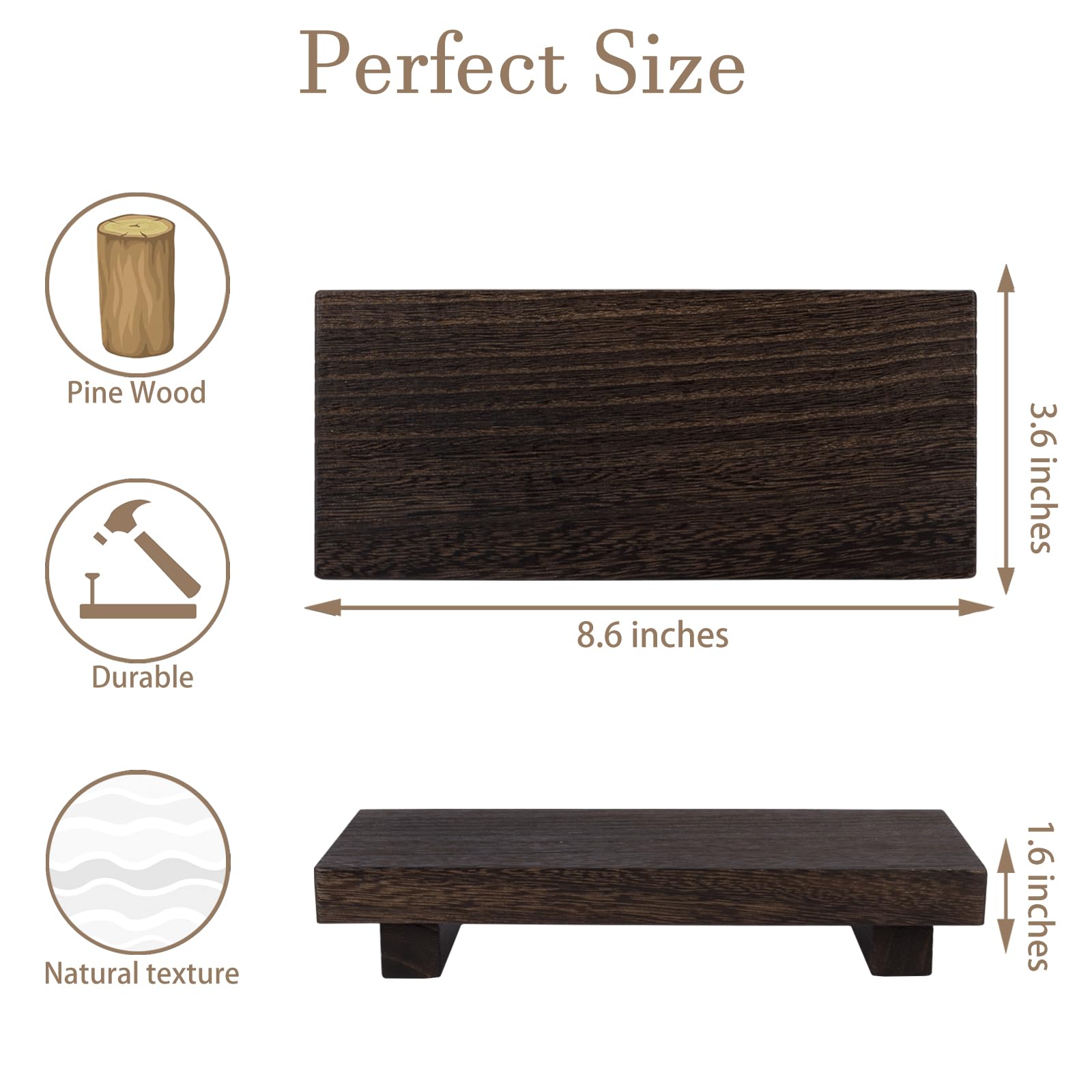 Farmhouse Wooden Tray Pedestal Stand