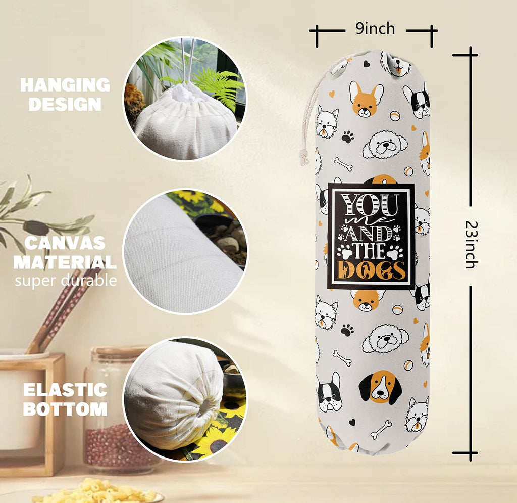 THE BAG BAG Plastic Bag Holder, Black and White Buffalo