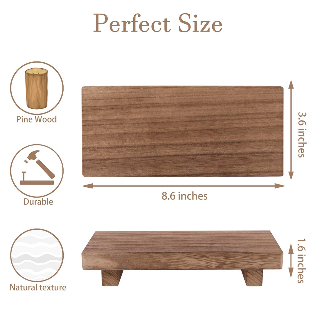 Farmhouse Wooden Tray Pedestal Stand