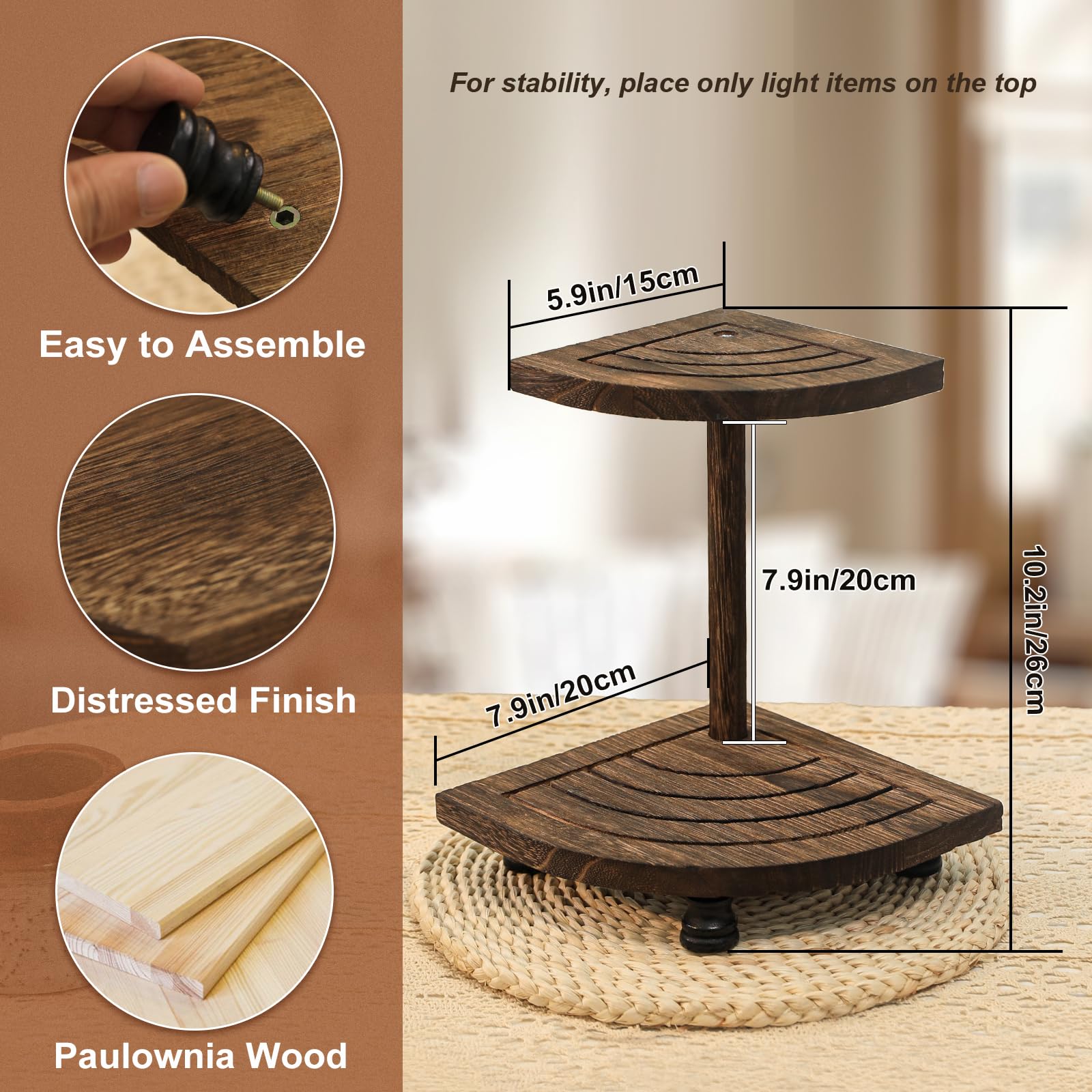 Tikea Hexagonal Wood Riser for Display