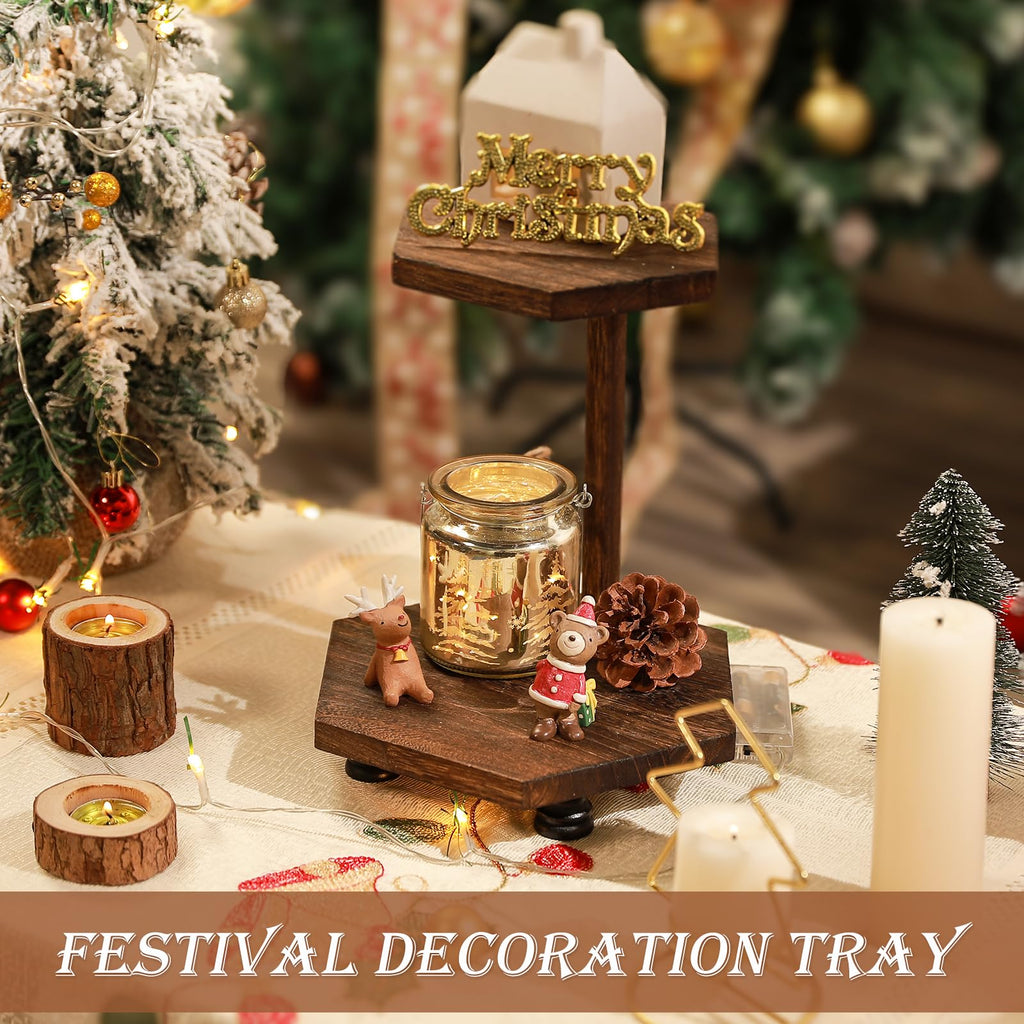 Tikea Hexagonal Wood Riser for Display