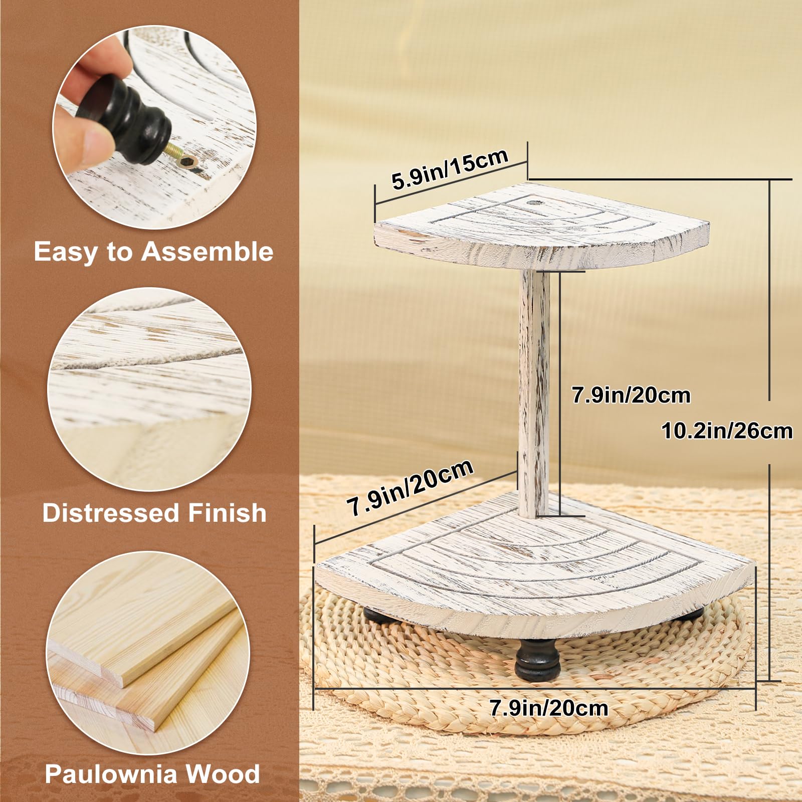 Tikea Hexagonal Wood Riser for Display