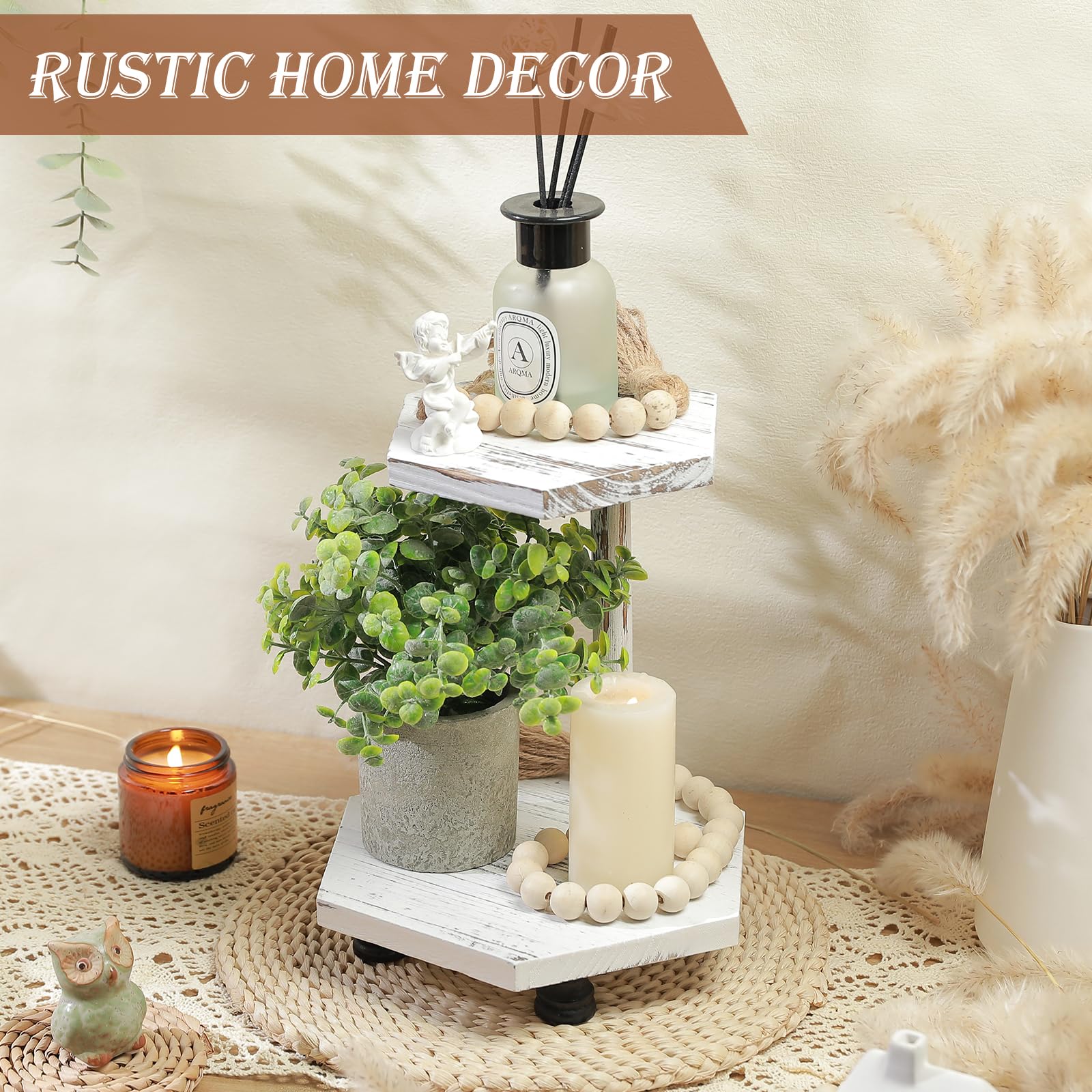 Tikea Hexagonal Wood Riser for Display