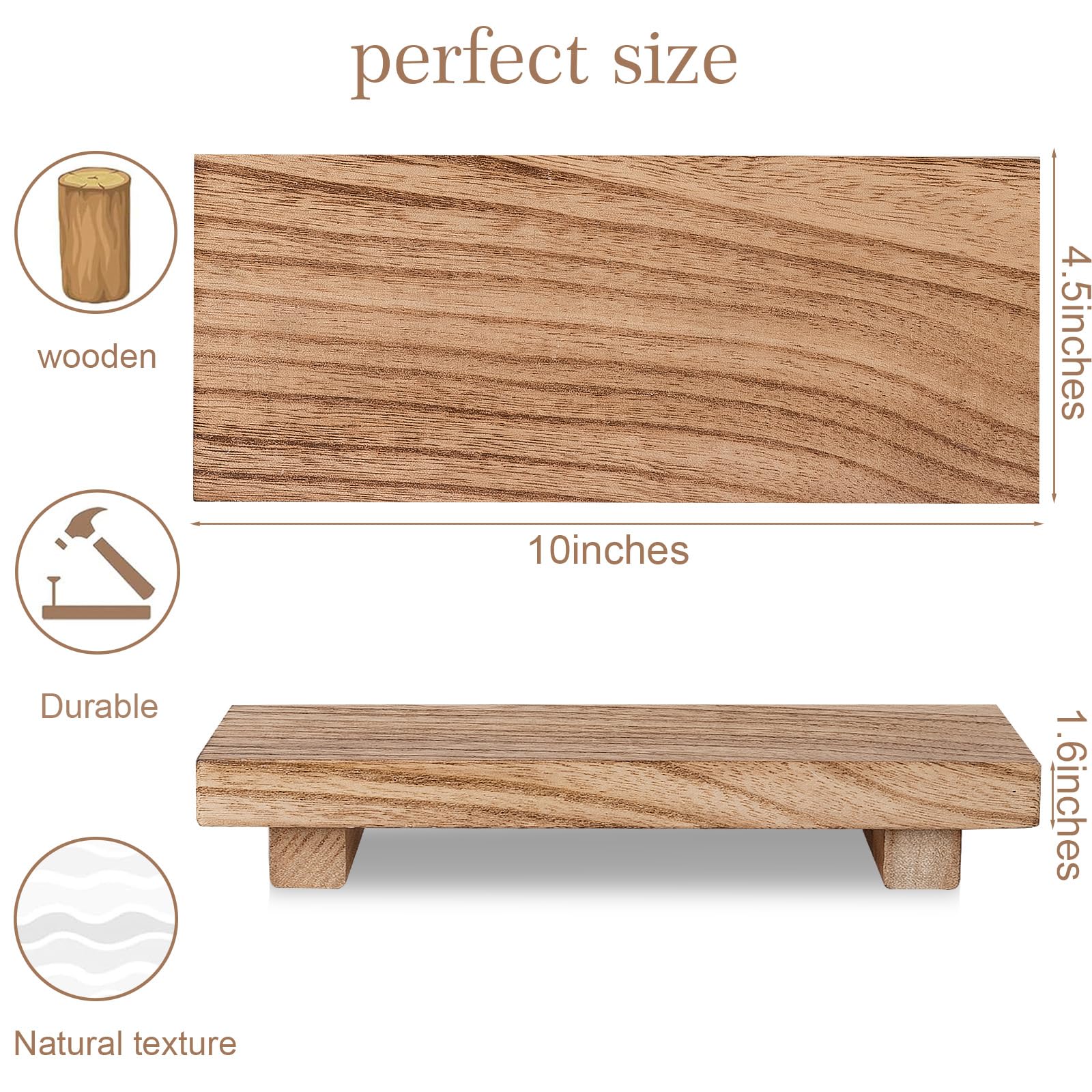 Farmhouse Wooden Tray Pedestal Stand