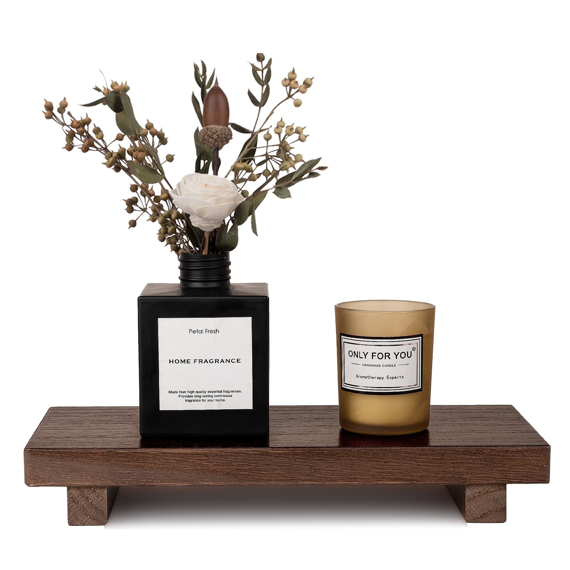 Farmhouse Wooden Tray Pedestal Stand