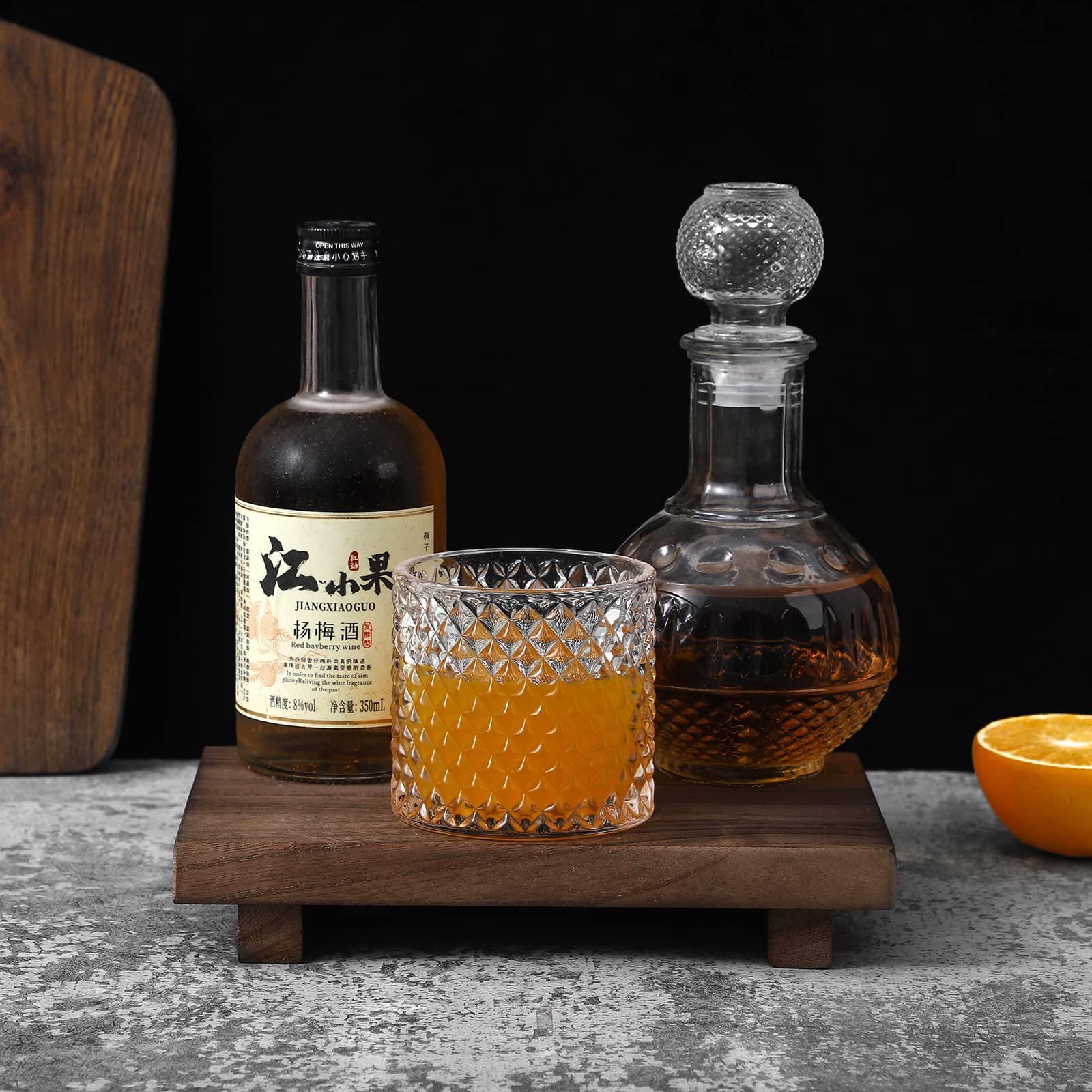 Farmhouse Wooden Tray Pedestal Stand