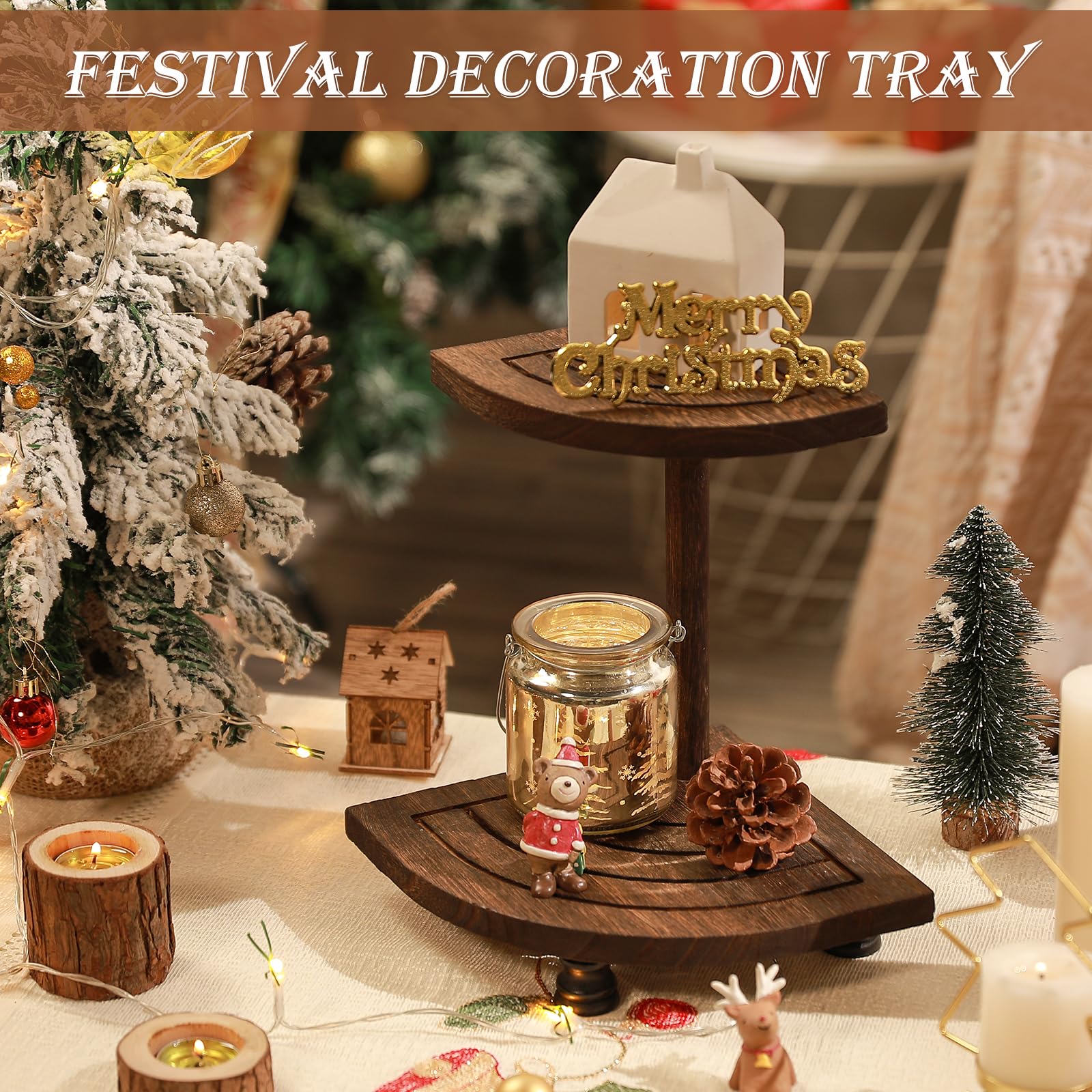 Tikea Hexagonal Wood Riser for Display