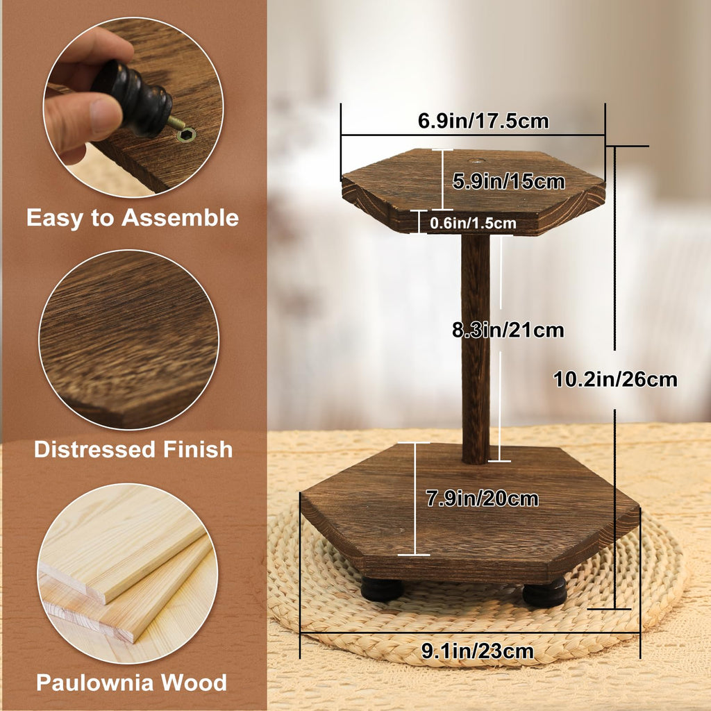 Tikea Hexagonal Wood Riser for Display