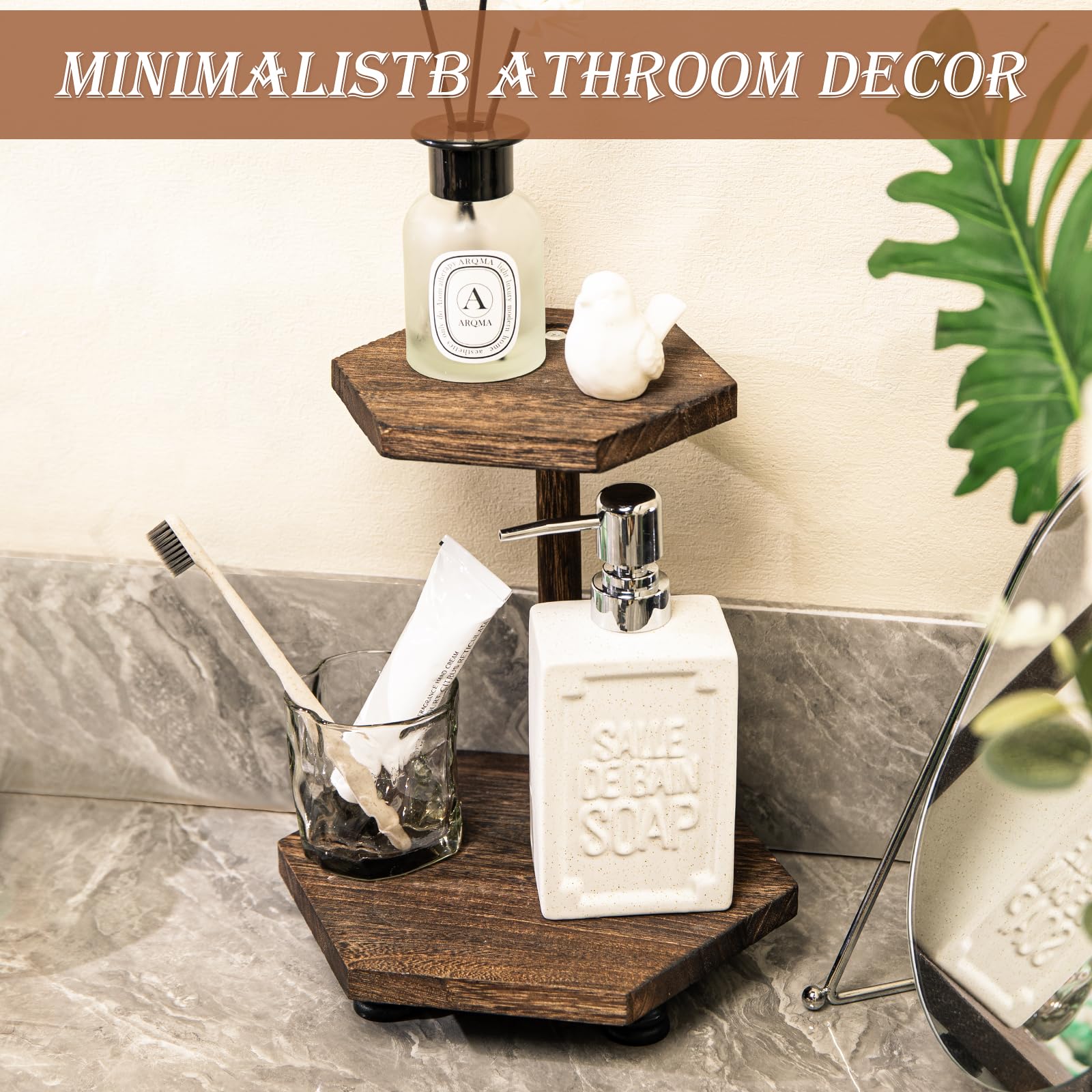 Tikea Hexagonal Wood Riser for Display