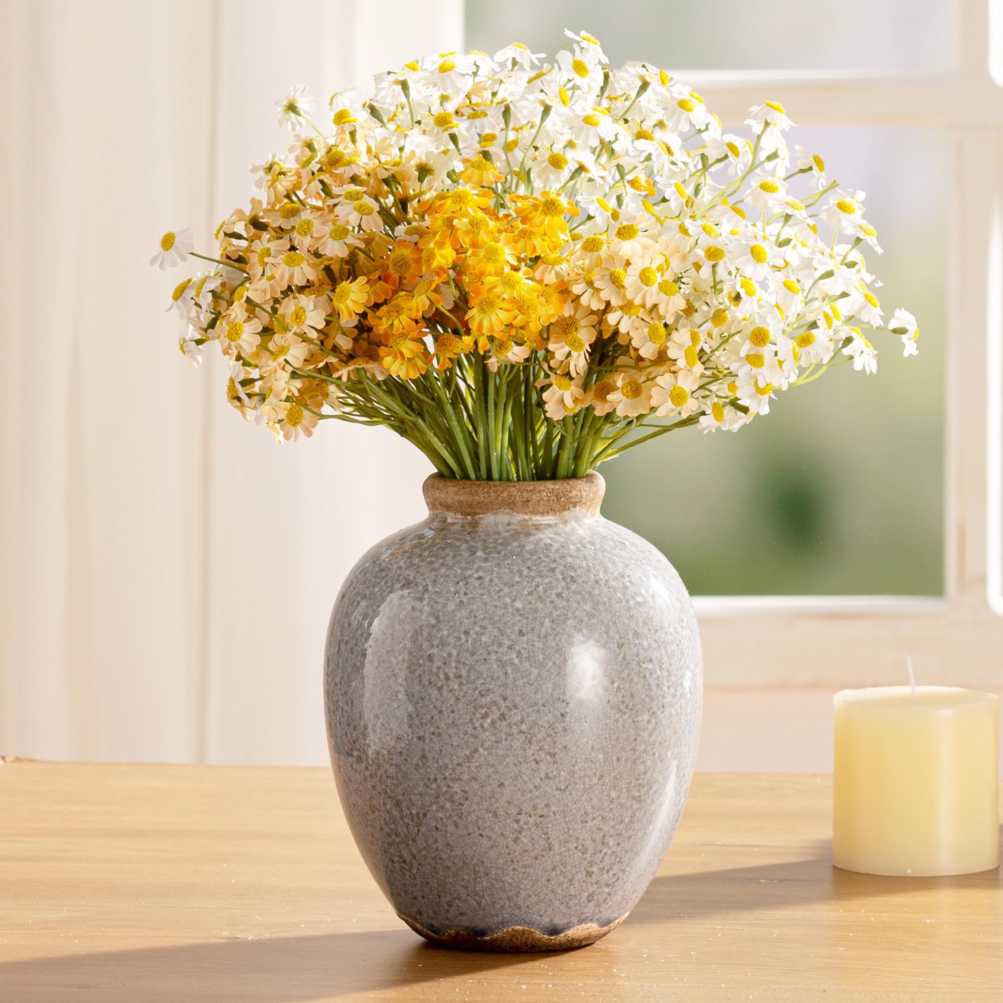 Vintage Floral Ceramic Vase Set | Farmhouse Home Decor